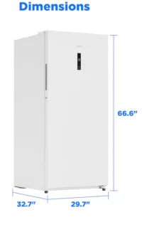 Midea Digital Control Convertible 21.1-cu ft Garage Ready Frost-free Upright Freezer ( White ) ENERGY STAR Certified – Image 3