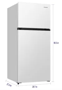Hisense PureSpace 18.1-cu ft Counter-Depth 30-in Wide Top-Freezer Refrigerator ( White ) Garage Ready ENERGY STAR Certified – Image 2