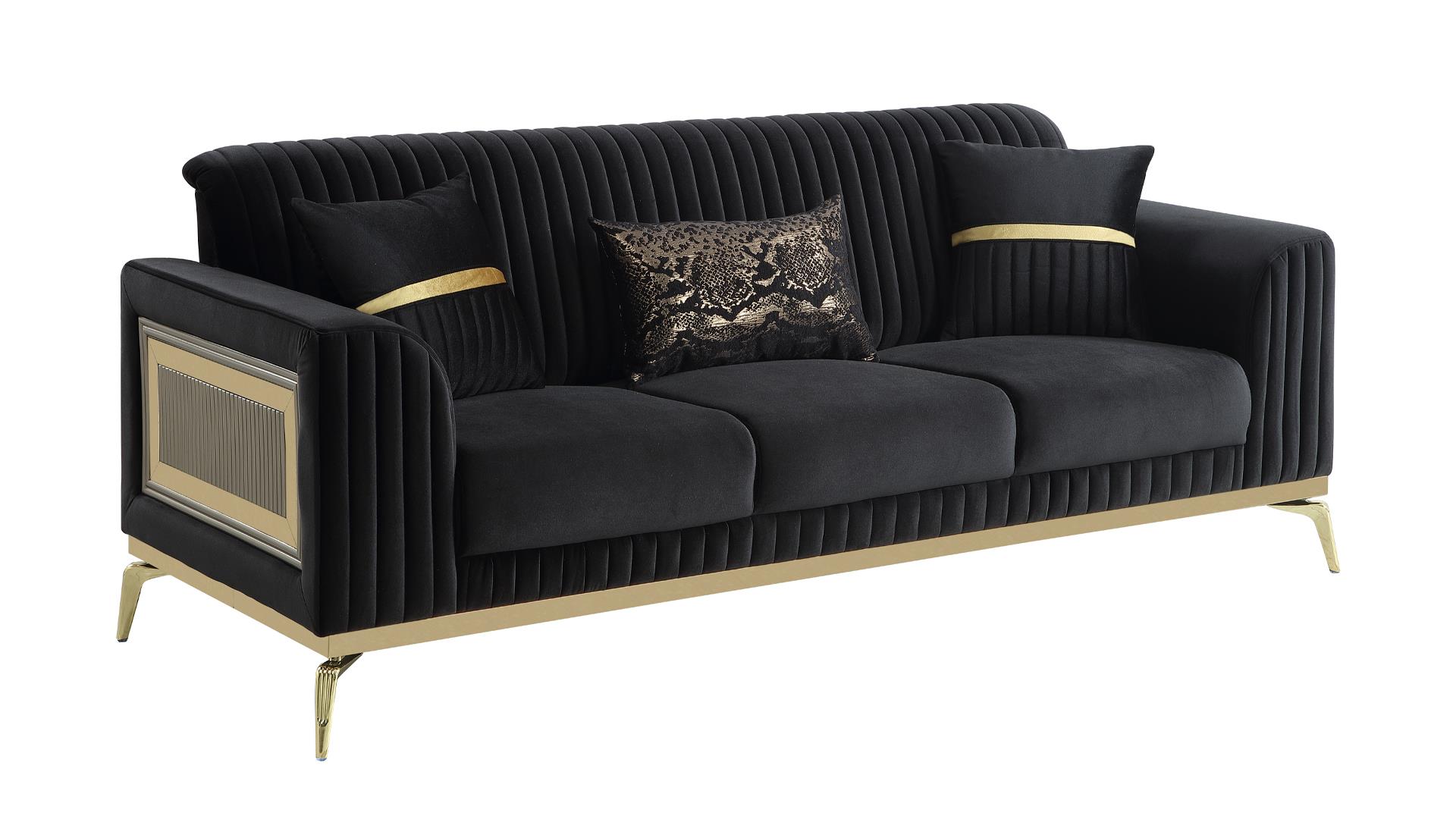 Antigua Living Room Set in Black – Image 2