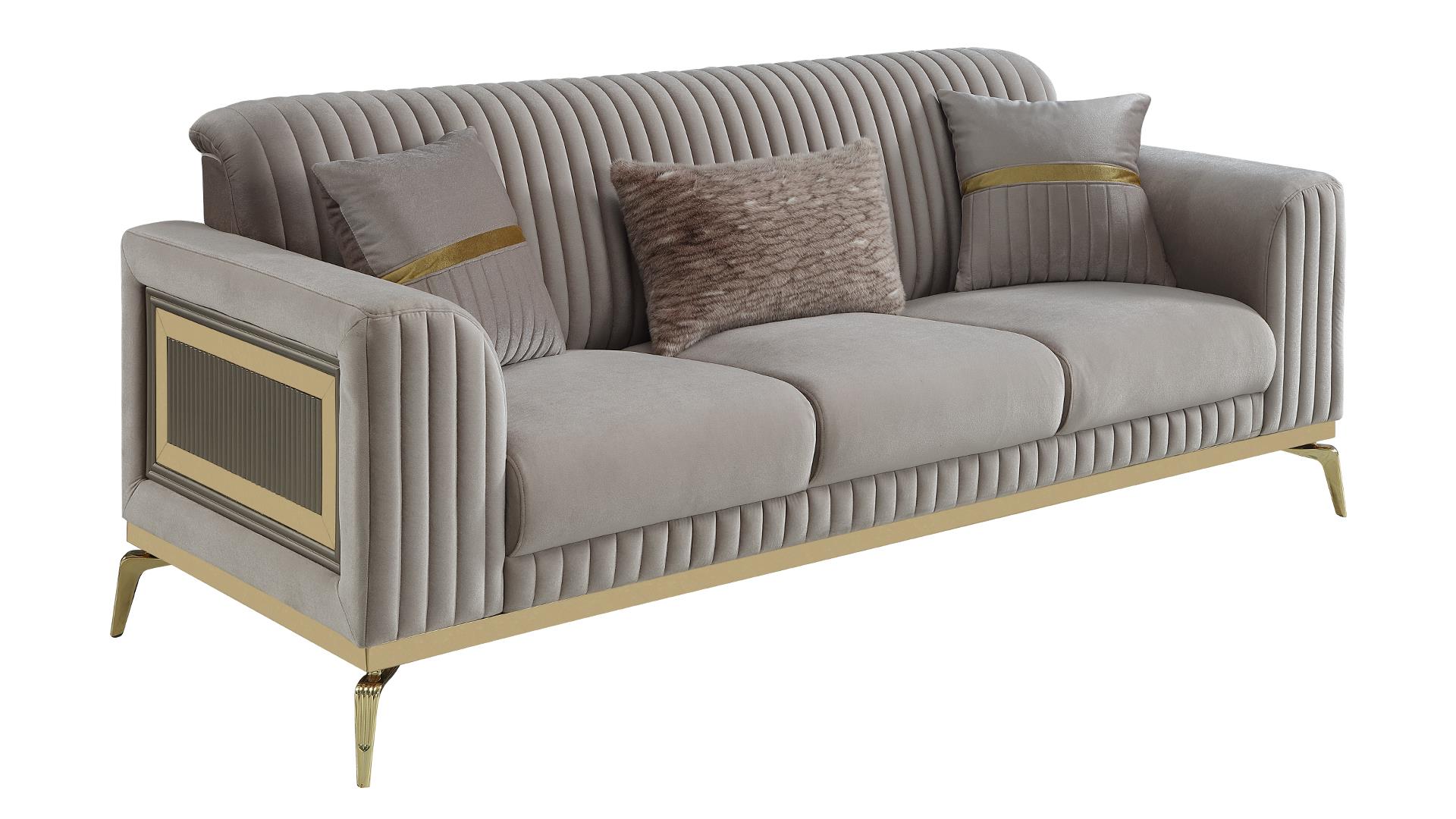 Antigua Living Room Set in Taupe – Image 2