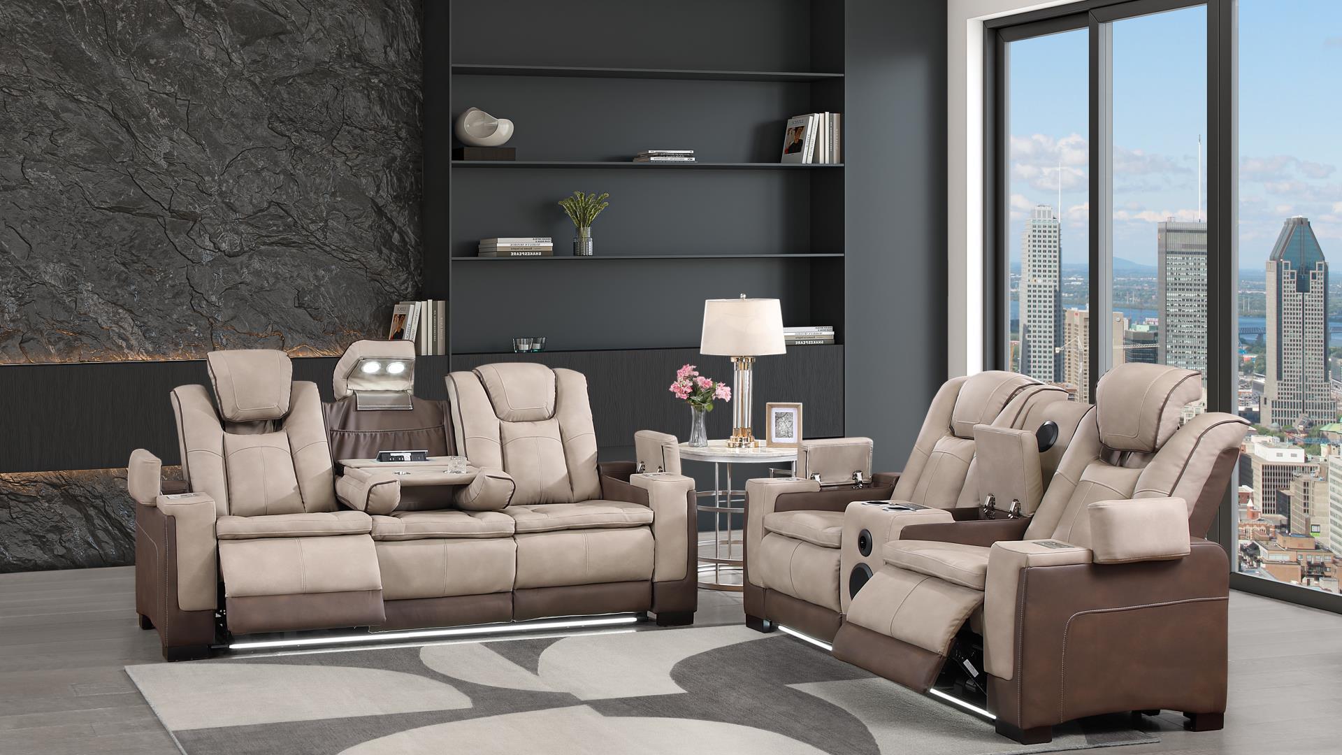 Bruno Living Room Set Brown – Image 2