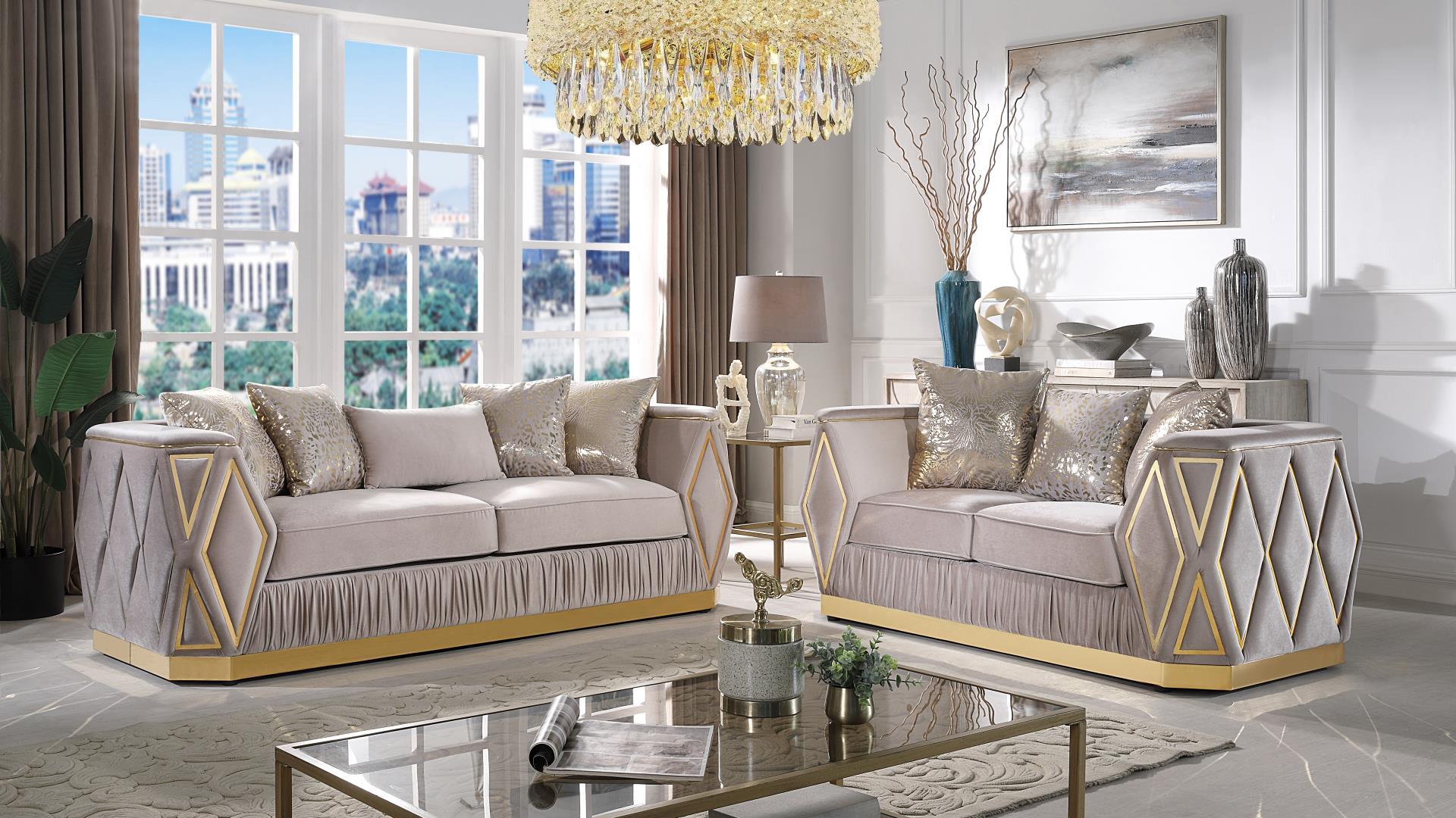 Cavalli Living Room Set Taupe – Image 2