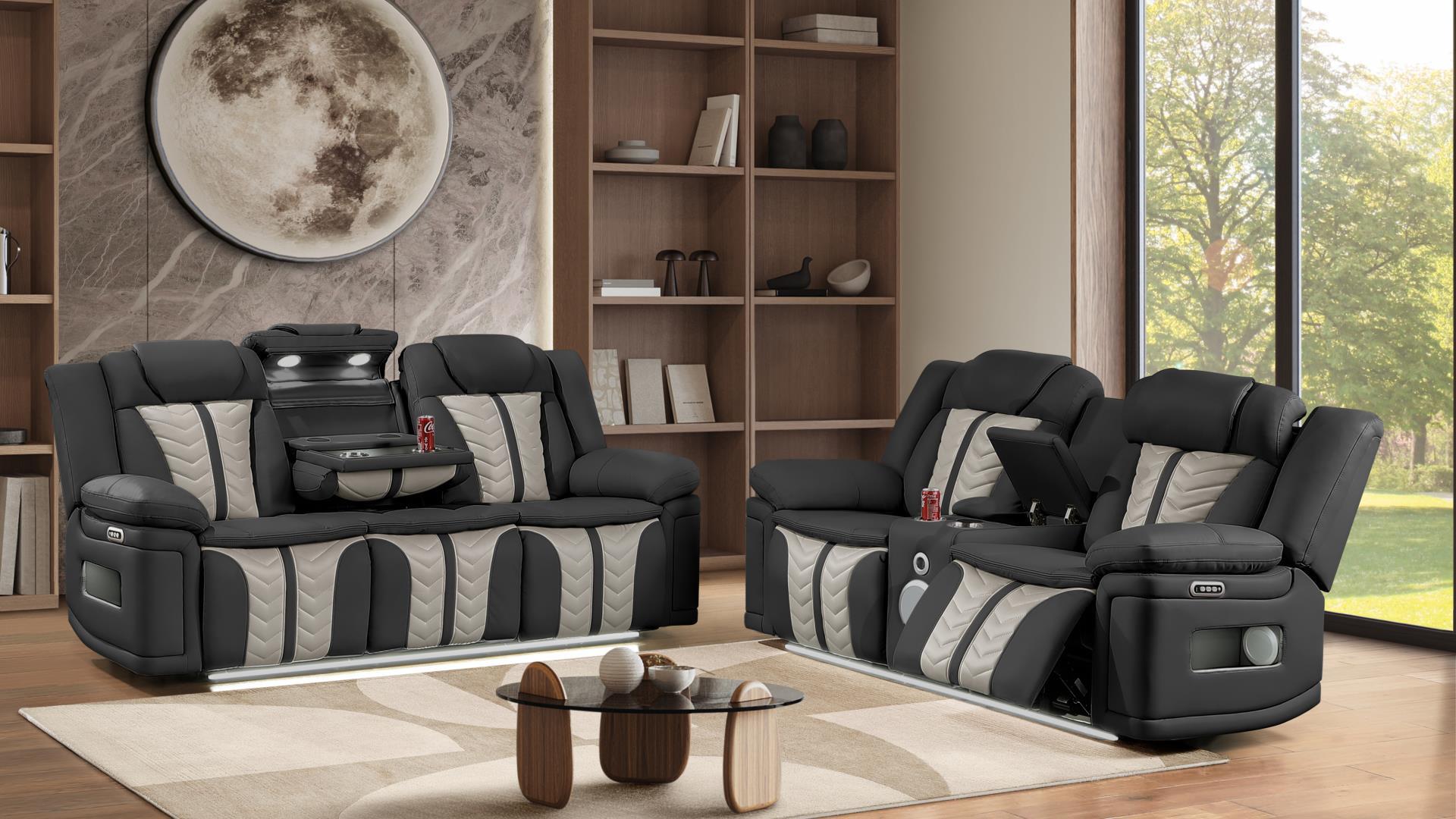 Cruiser Living Room Set in Black – Image 2
