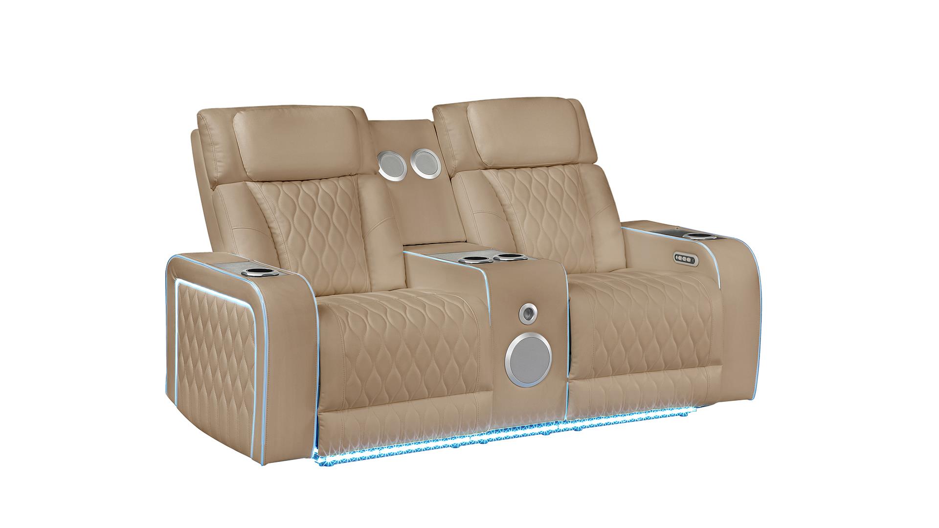 Electra Living Room Set In Caramel – Image 3