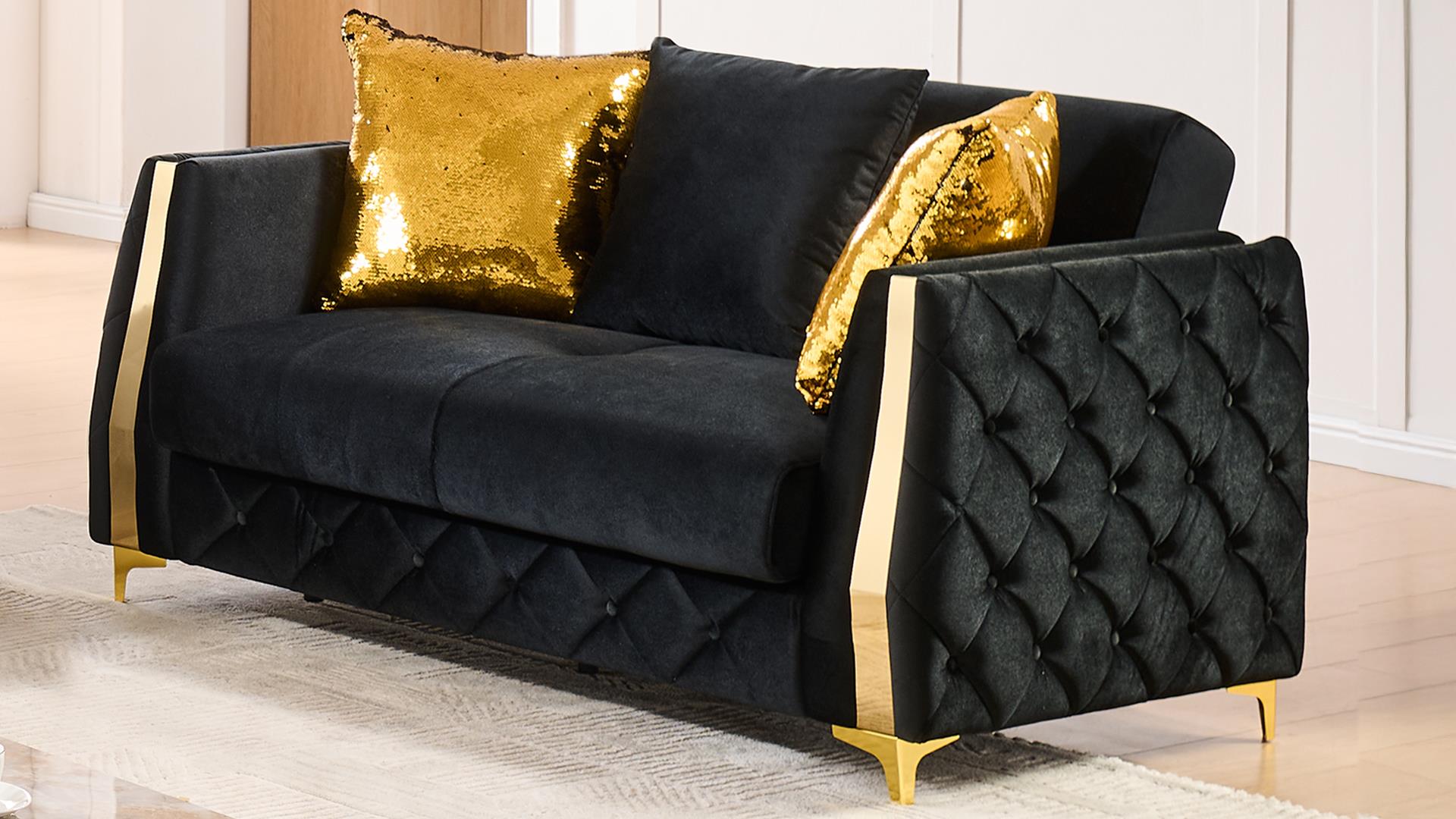 Lippa Living Room Set in Black – Image 3