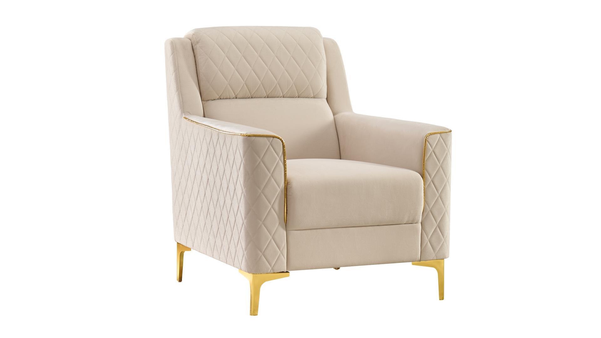 Lisa Living Room Set in Beige – Image 4