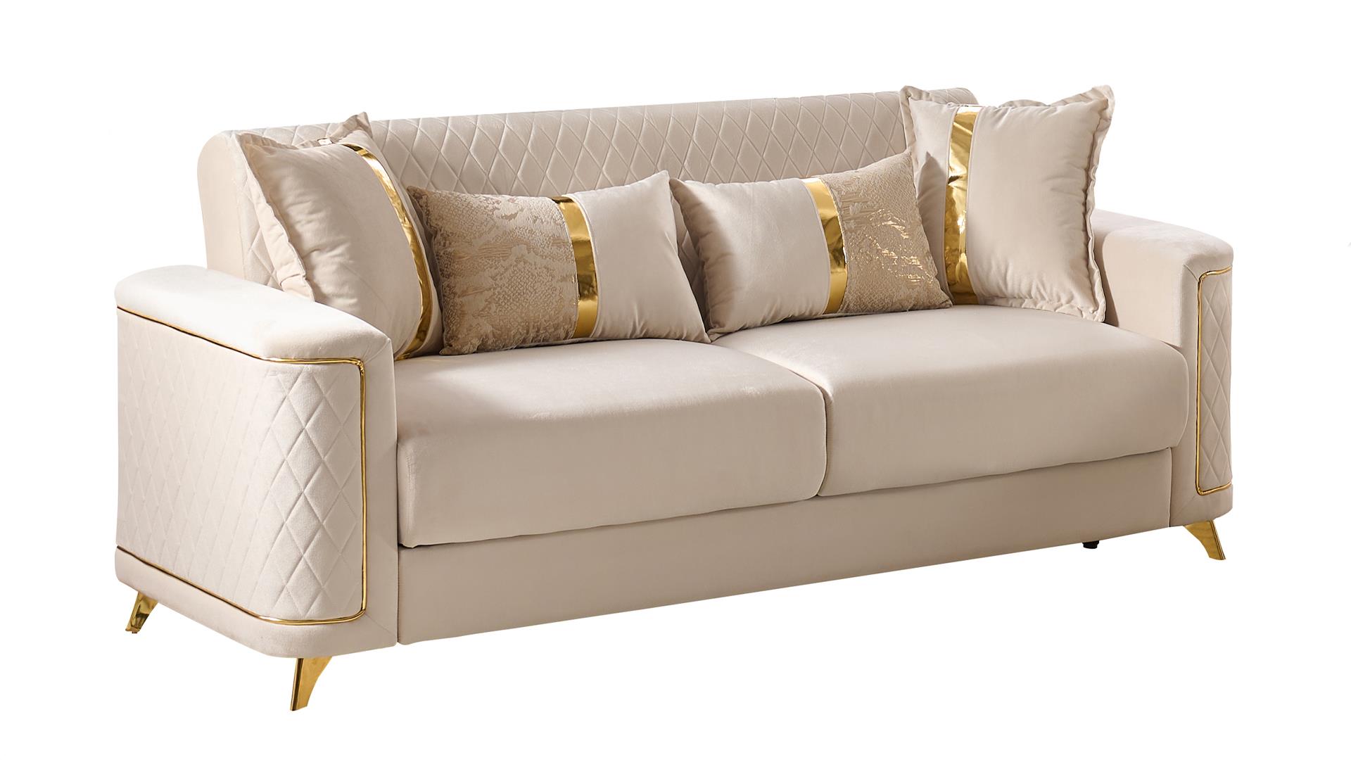Lisa Living Room Set in Beige – Image 3