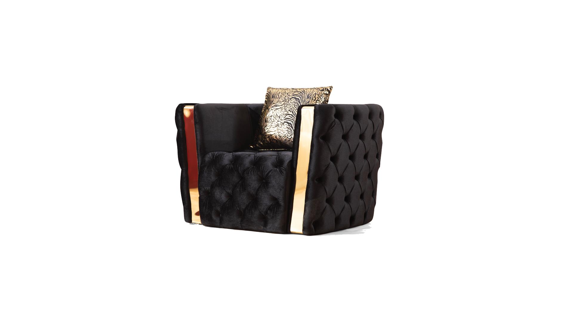 Naomi Living Room Set in Black – Image 4
