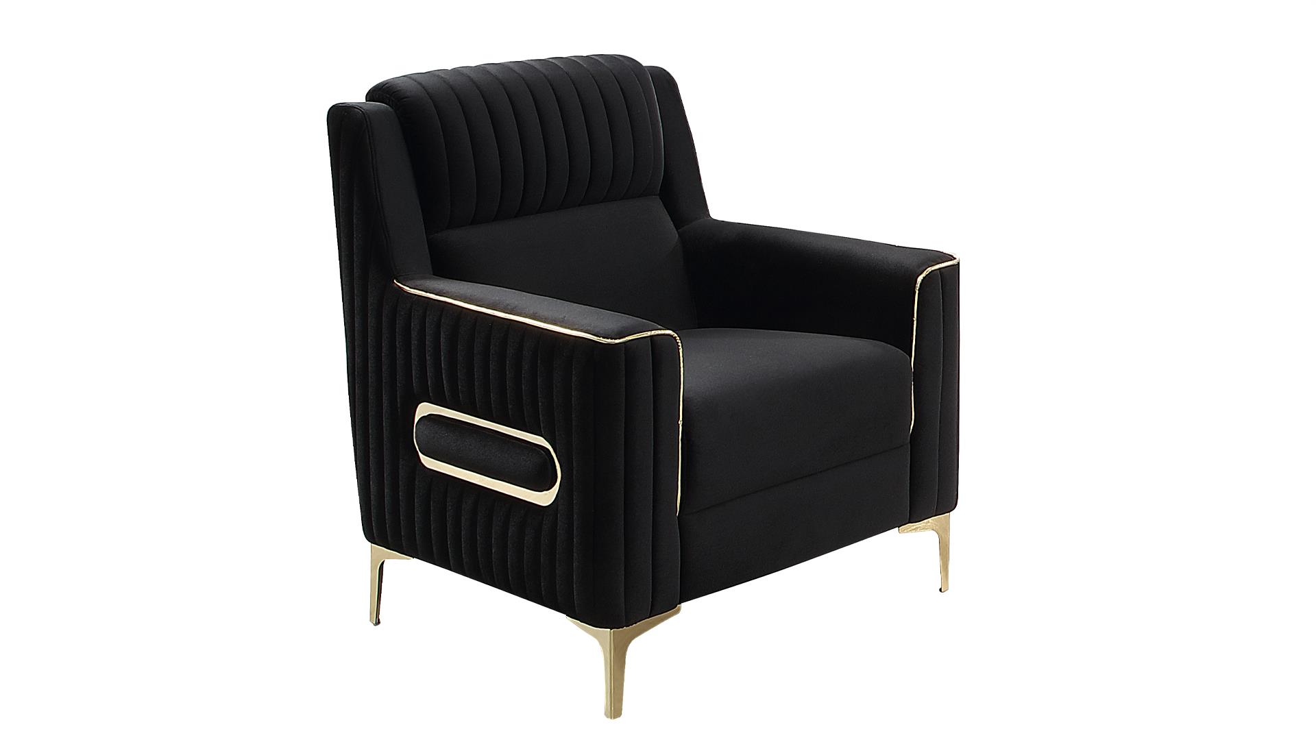 Ruby Living Room Set Black – Image 4
