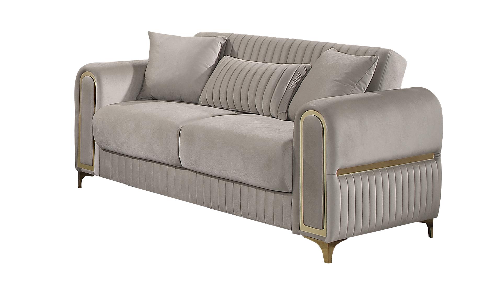 Ruby Living Room Set Taupe – Image 2