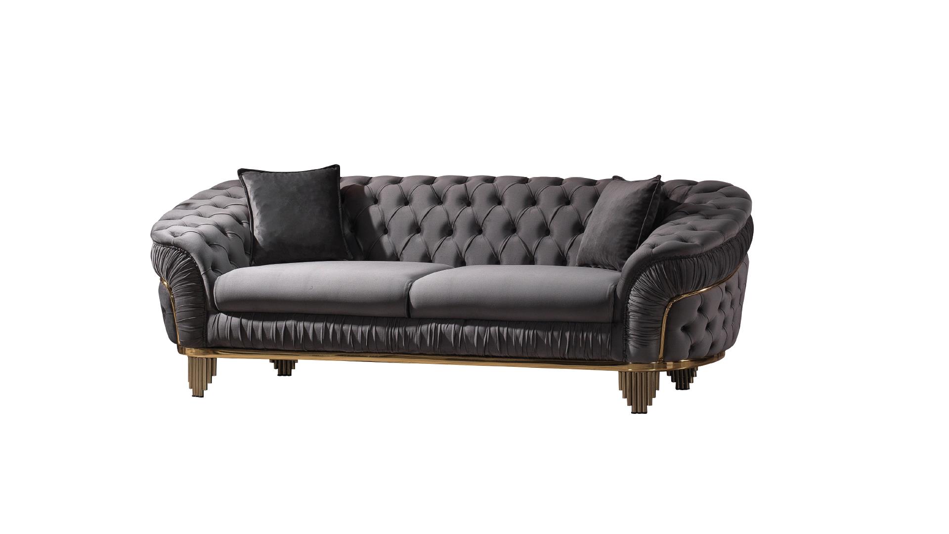 Vanessa Living Room Set in Gray – Image 2