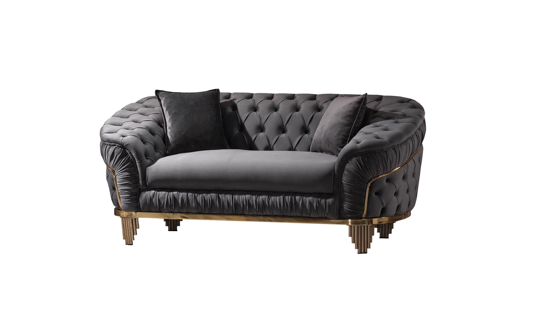 Vanessa Living Room Set in Gray – Image 3