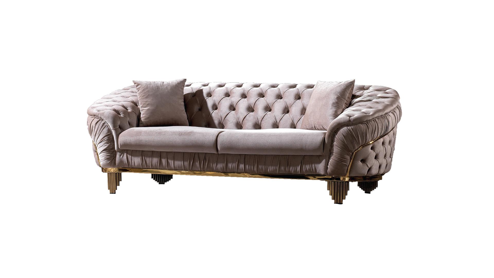 Vanessa Living Room Set in Taupe – Image 2
