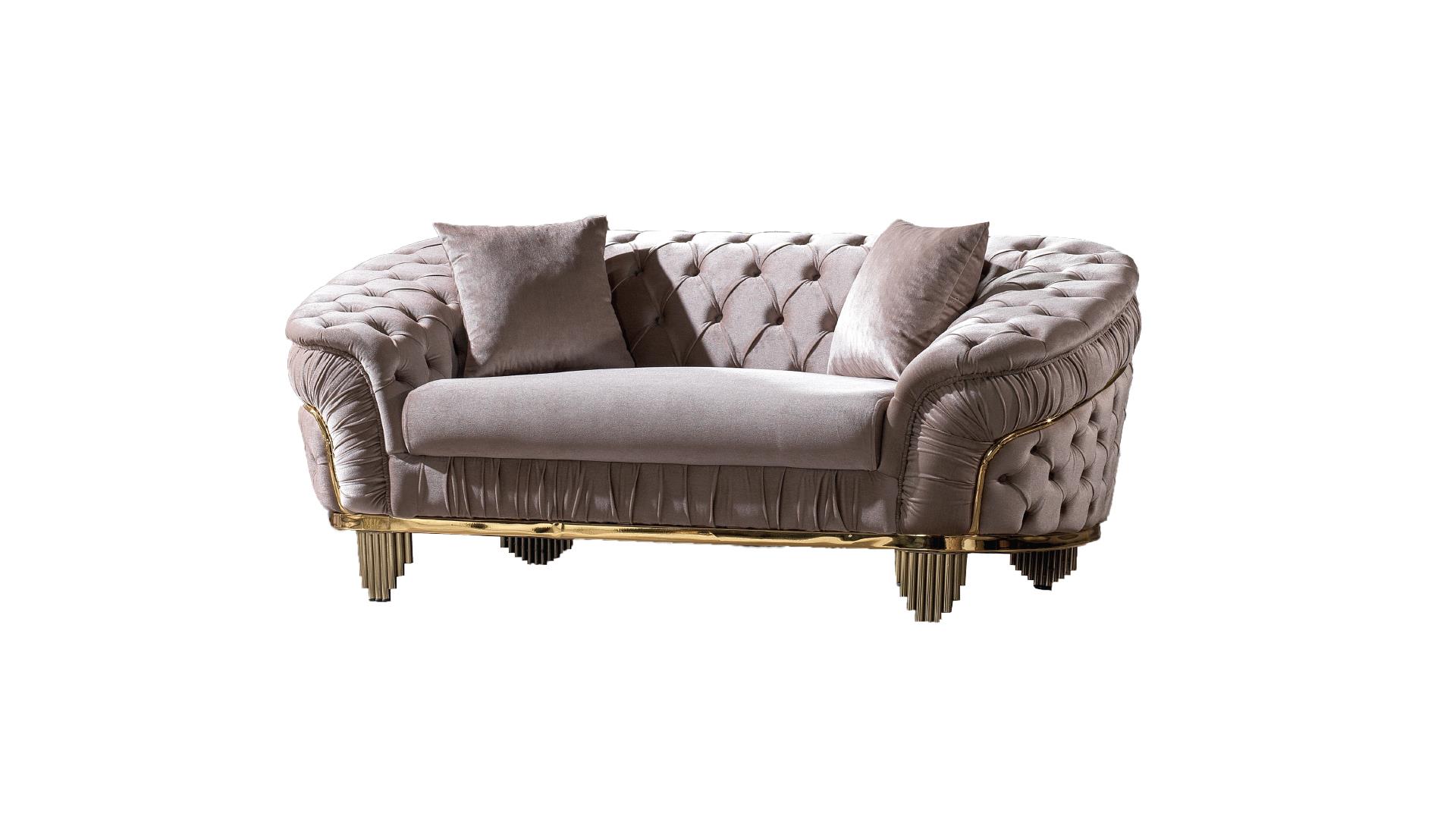 Vanessa Living Room Set in Taupe – Image 3