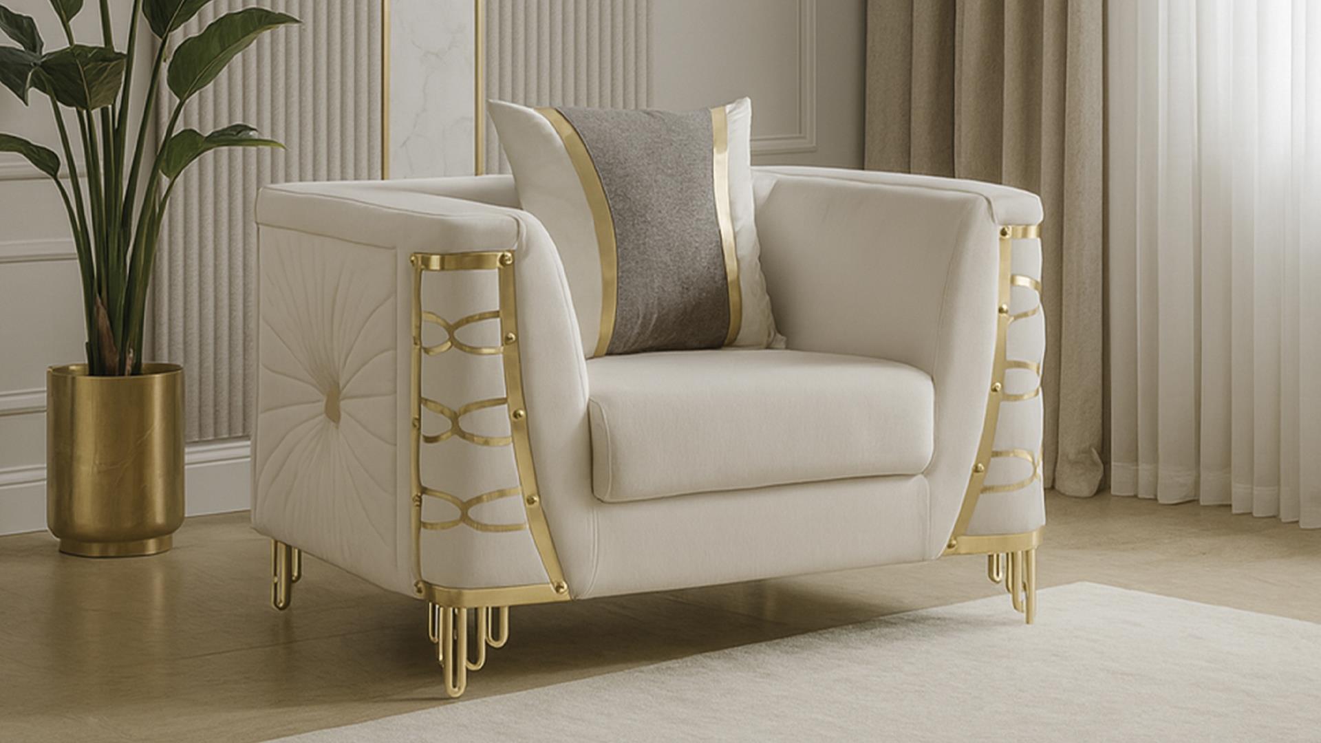 Contessa Living Room Set in Beige – Image 4