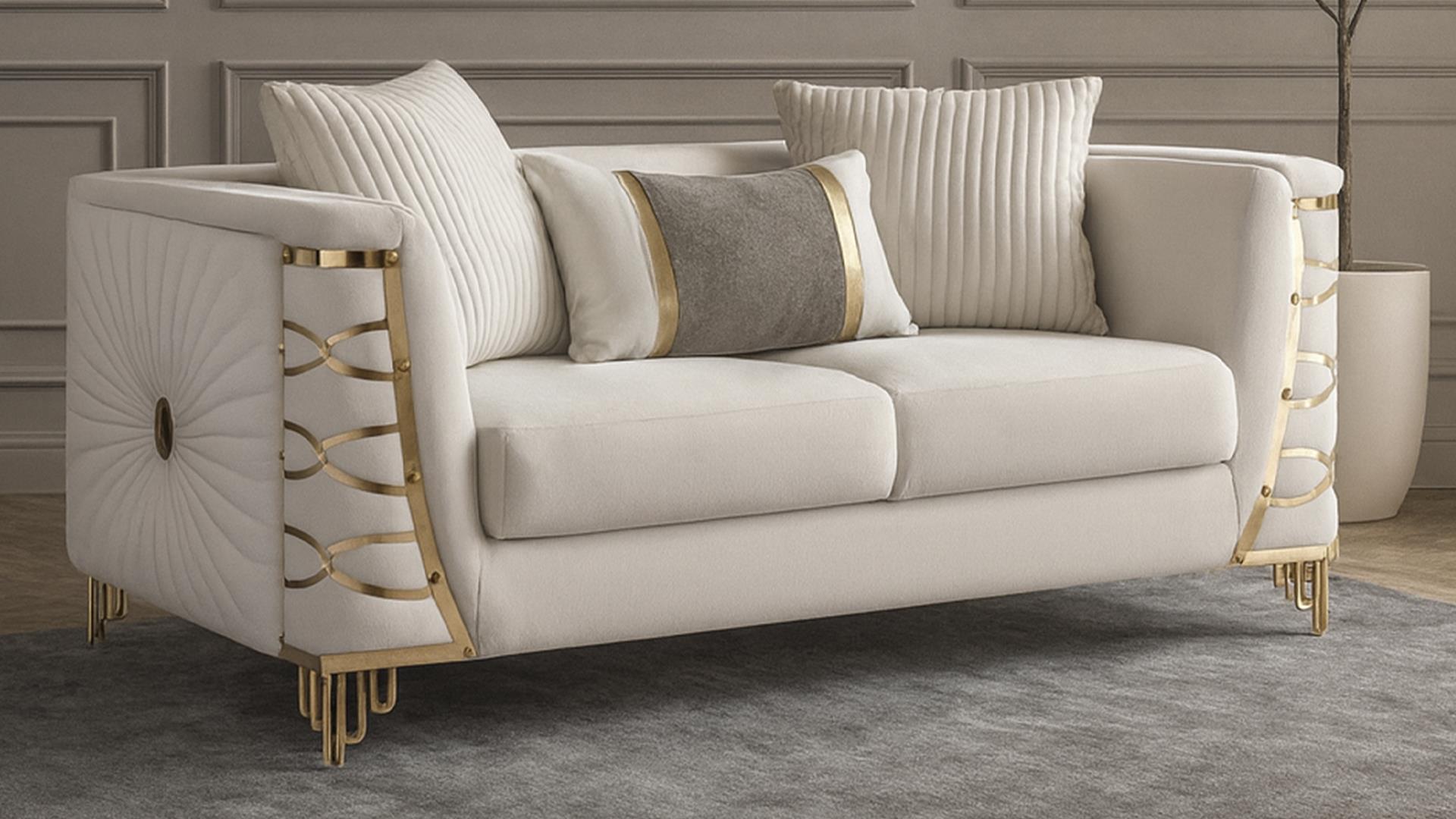 Contessa Living Room Set in Beige – Image 3