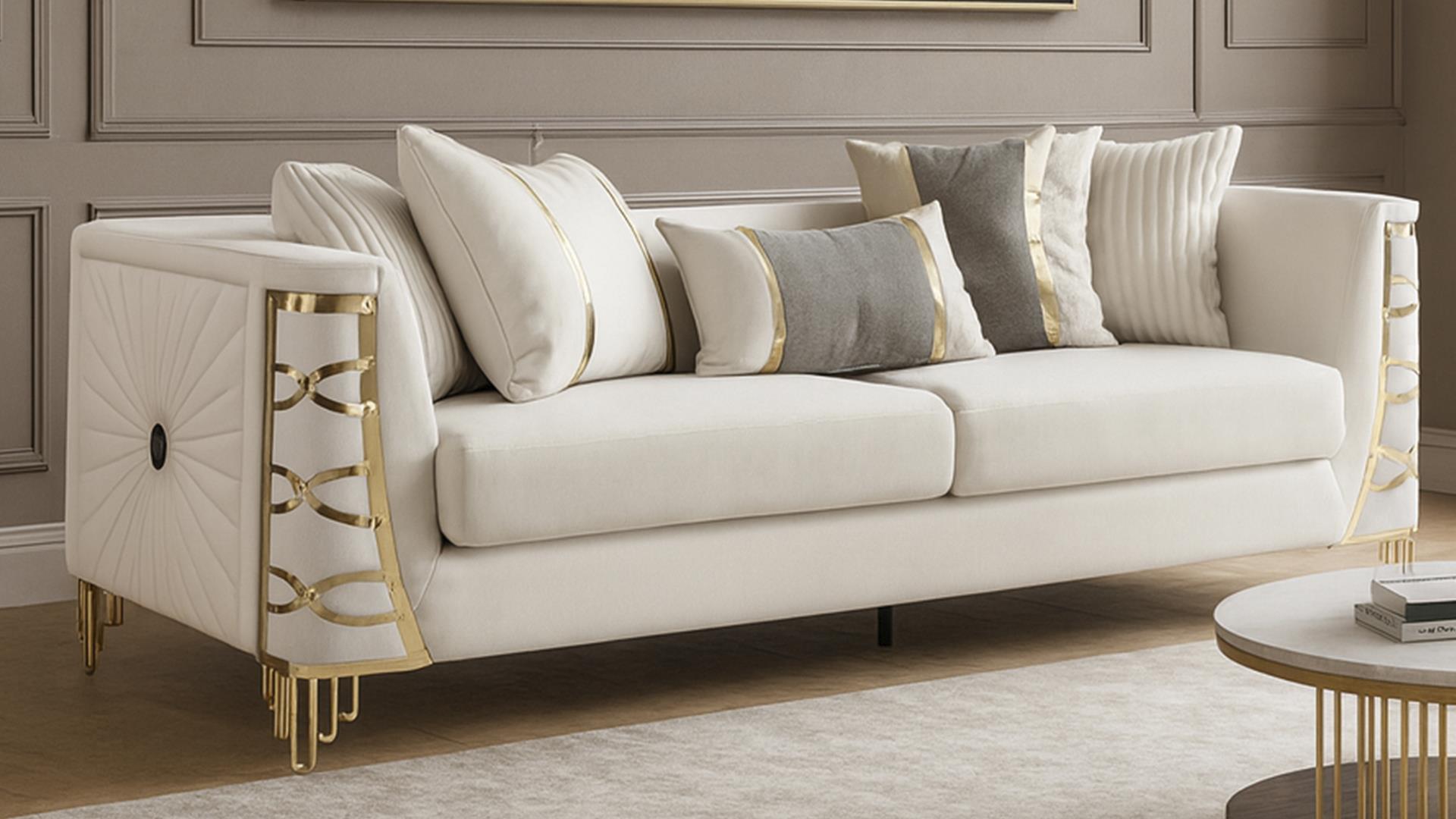Contessa Living Room Set in Beige – Image 2