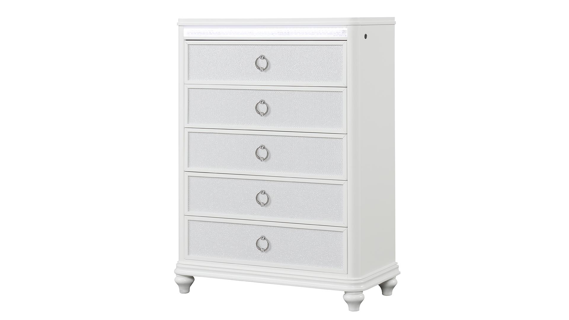  Abigale Bedroom Set with Mirror Top Nightstand – Image 4