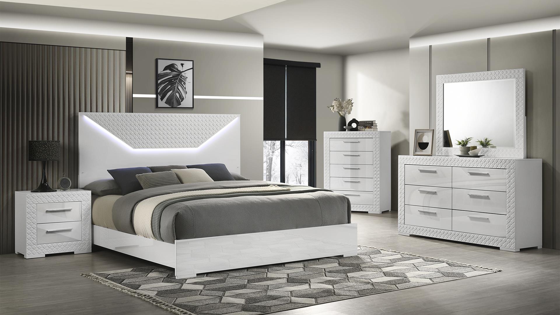 Blanca Bedroom Sets in White – Image 1