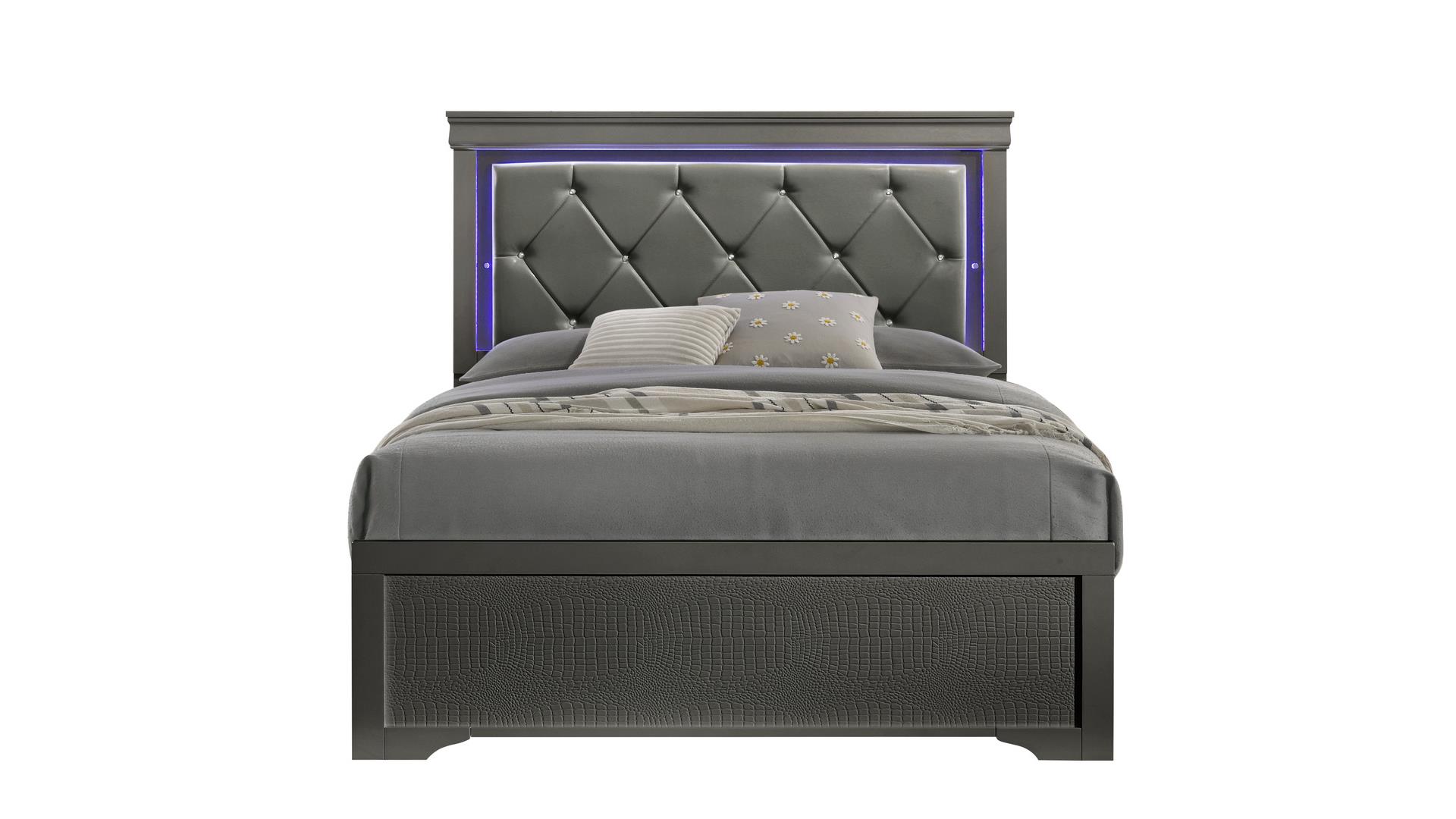 Blaze King Bedroom Set in Gray – Image 2