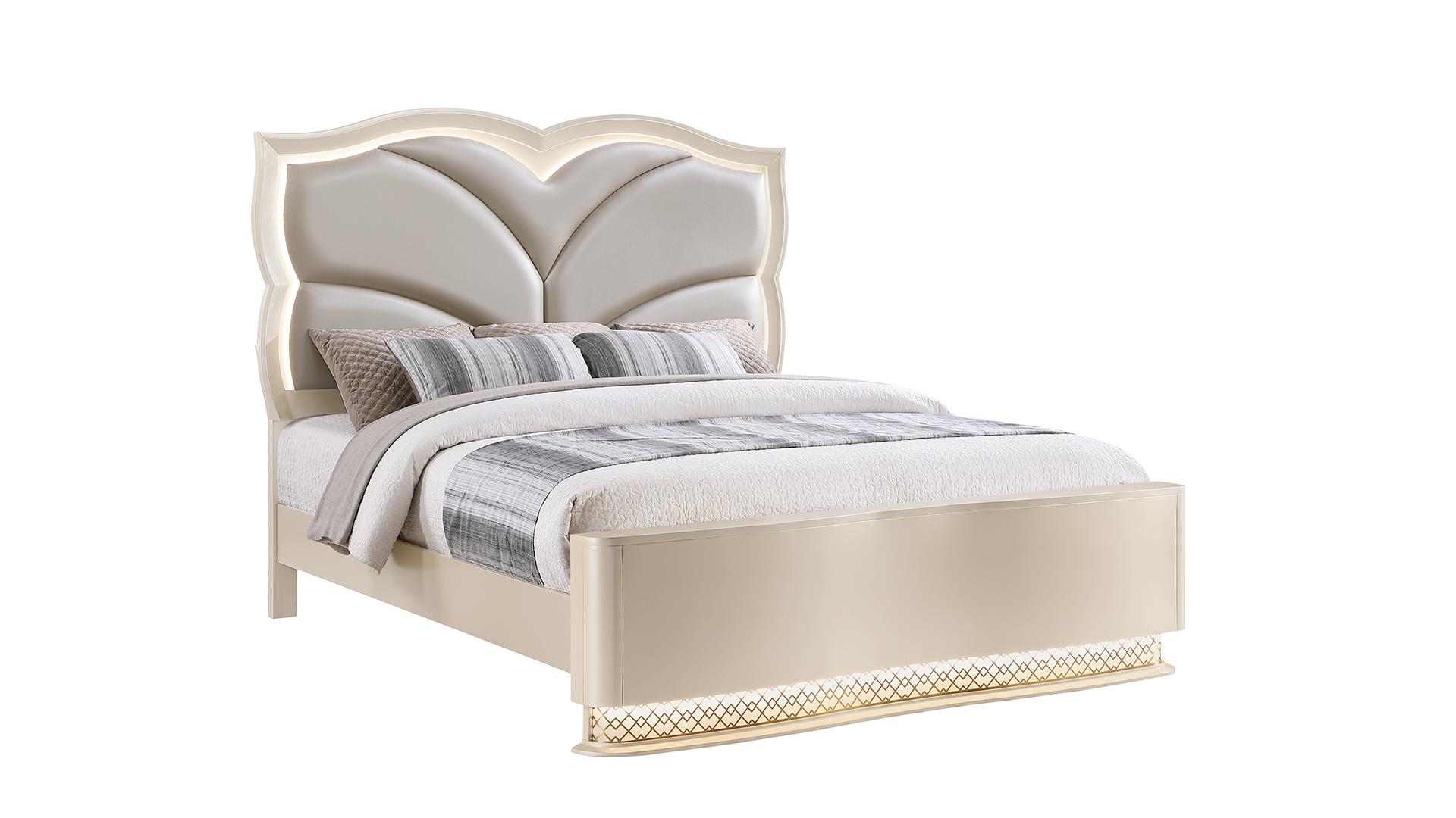 Flora Bedroom Set In Beige – Image 2
