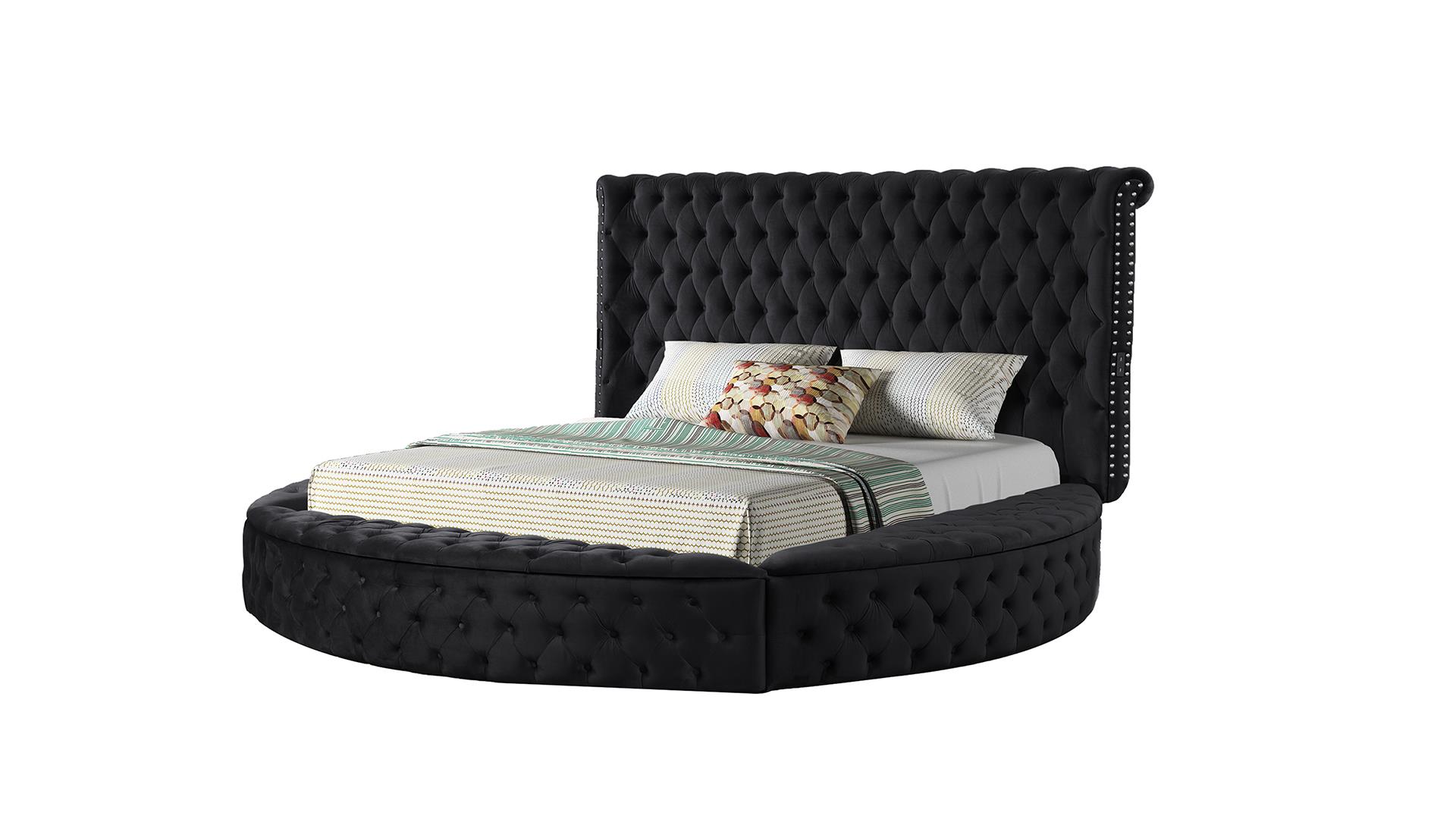 Hazel Queen 4 Pc Bedroom Set in Black – Image 2