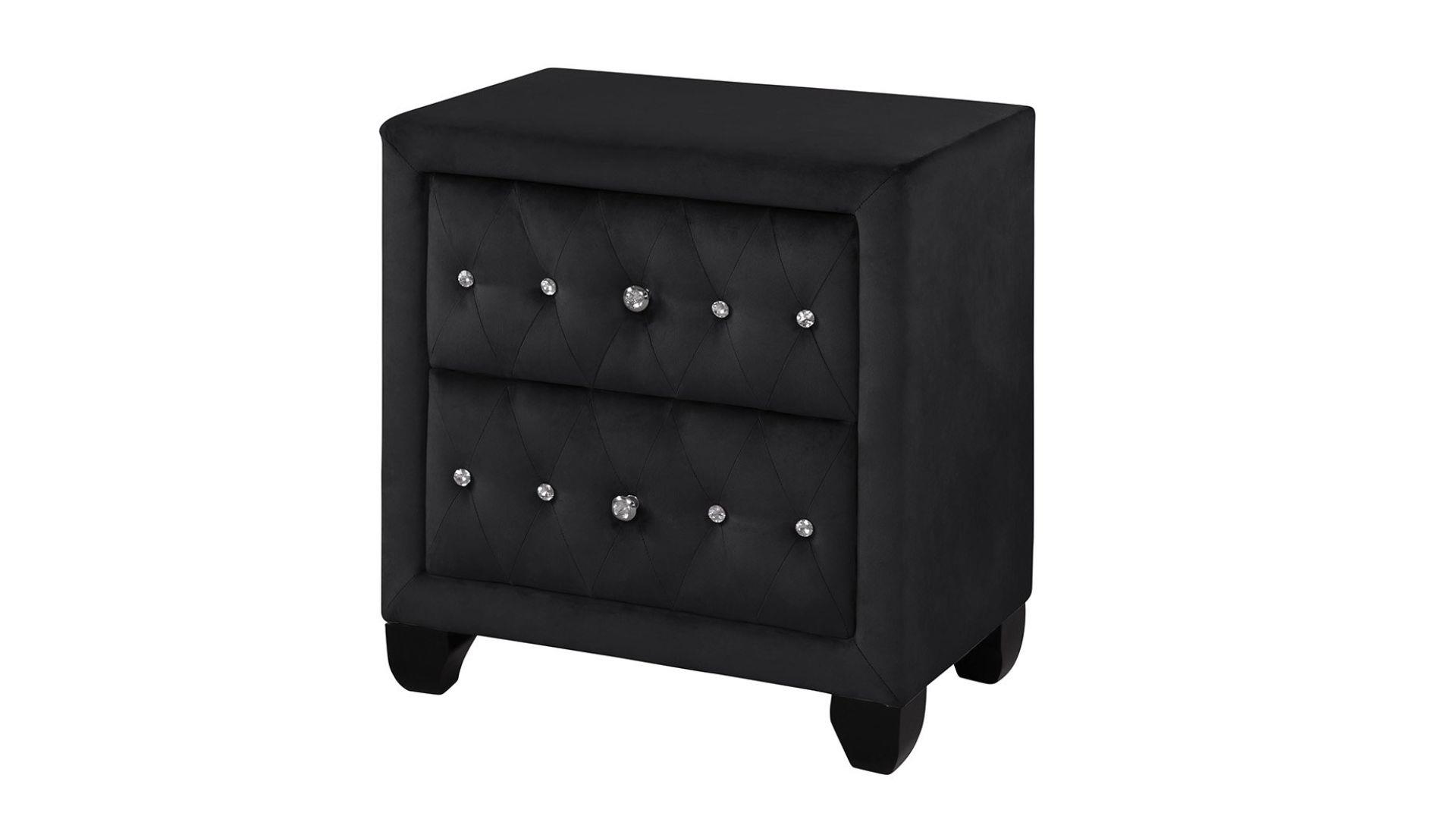 Hazel Queen 4 Pc Bedroom Set in Black – Image 4