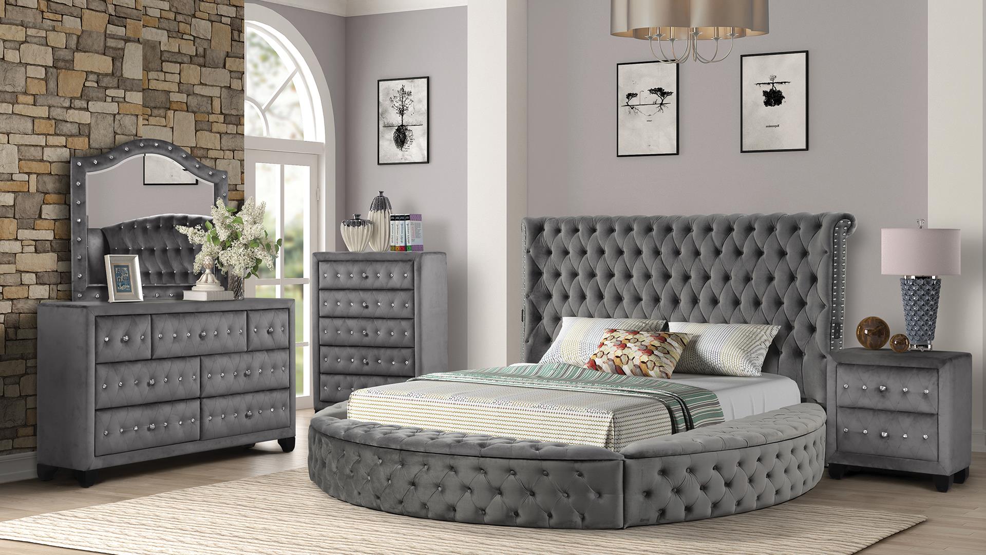 Hazel Bedroom set in Gray – Image 1