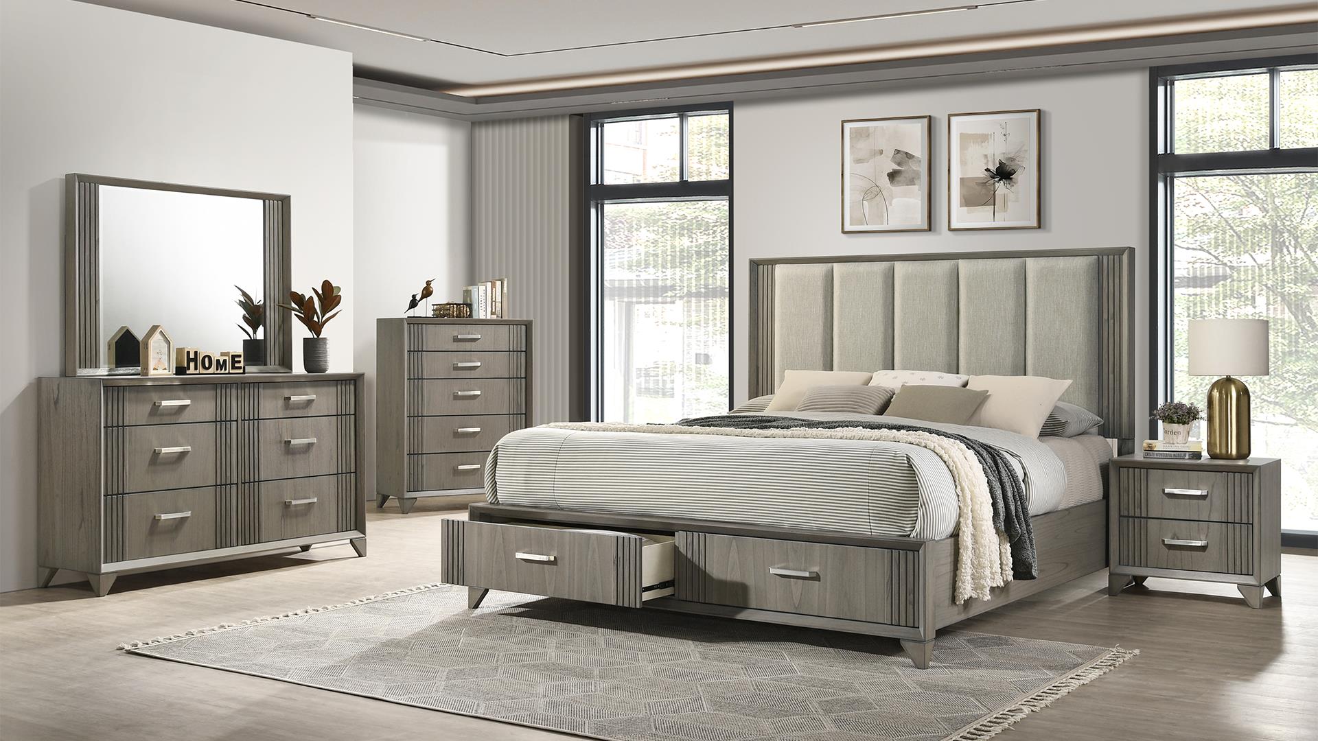 Hugo Bedroom Set Gray – Image 1
