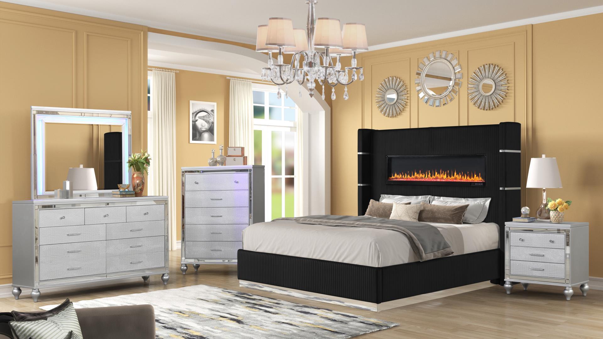 Lizelle Bedroom Set in Black – Image 1