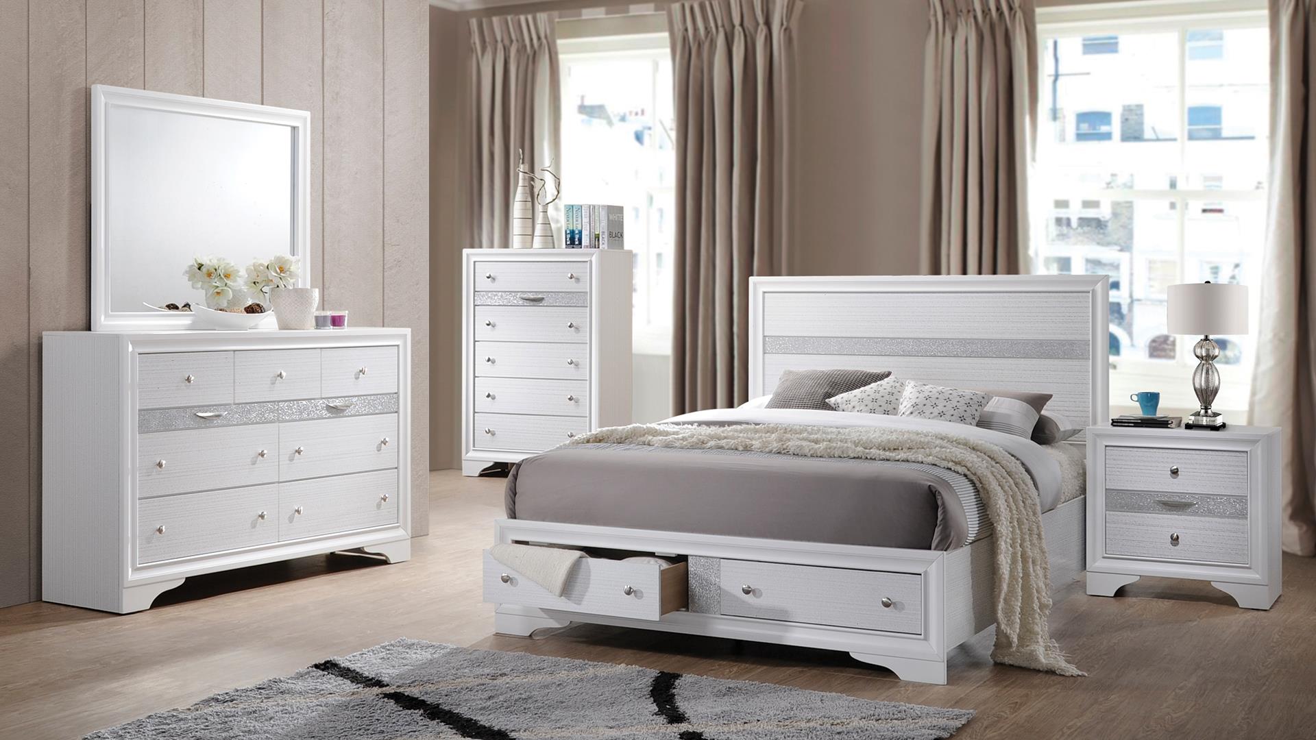 Matrix Bedroom Set in White – Image 1