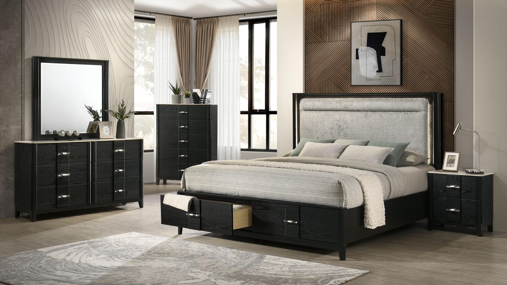 Opel Bedroom Set in Black – Image 1