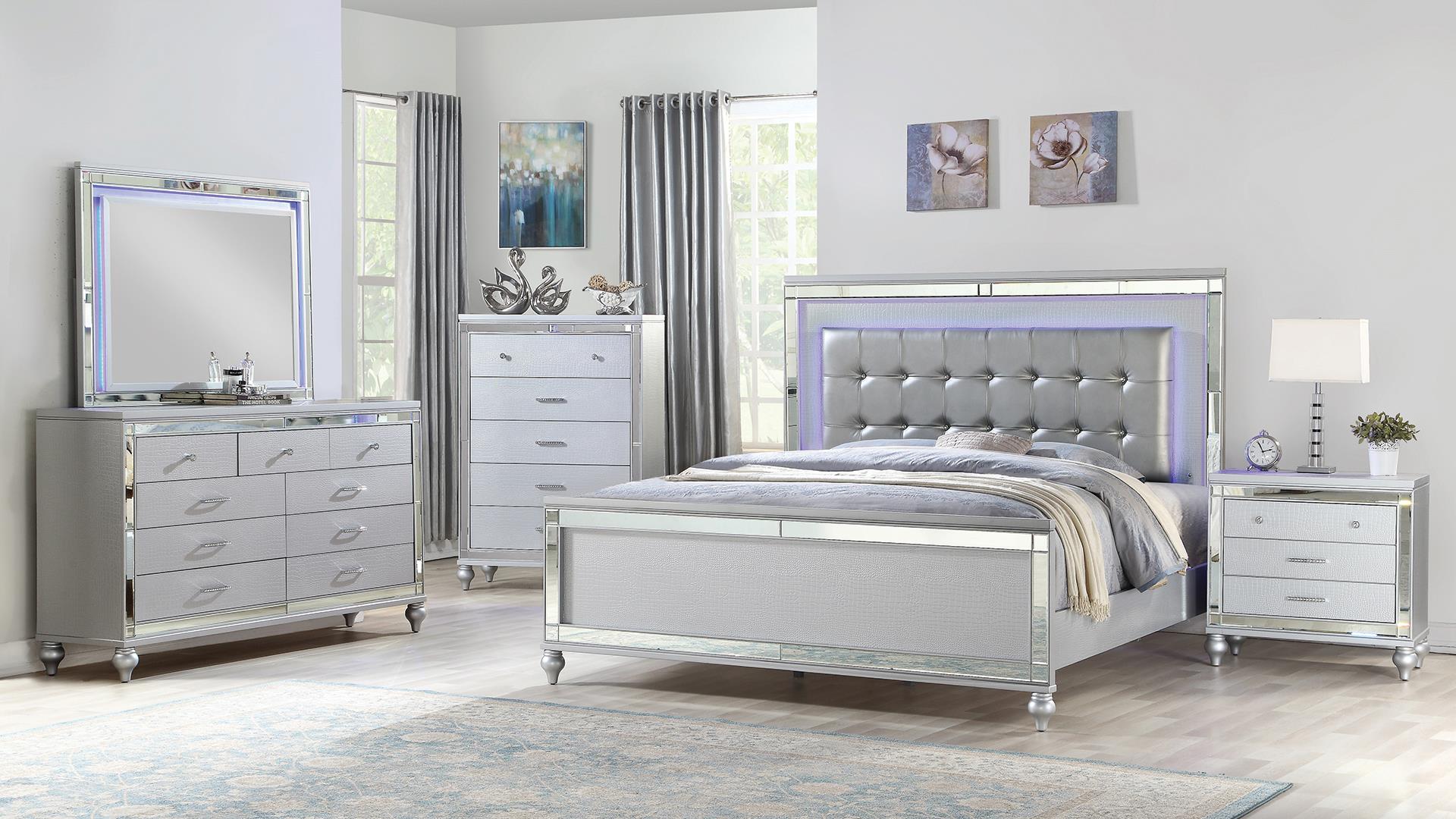 Sterling Bedroom Set in Silver – Image 1
