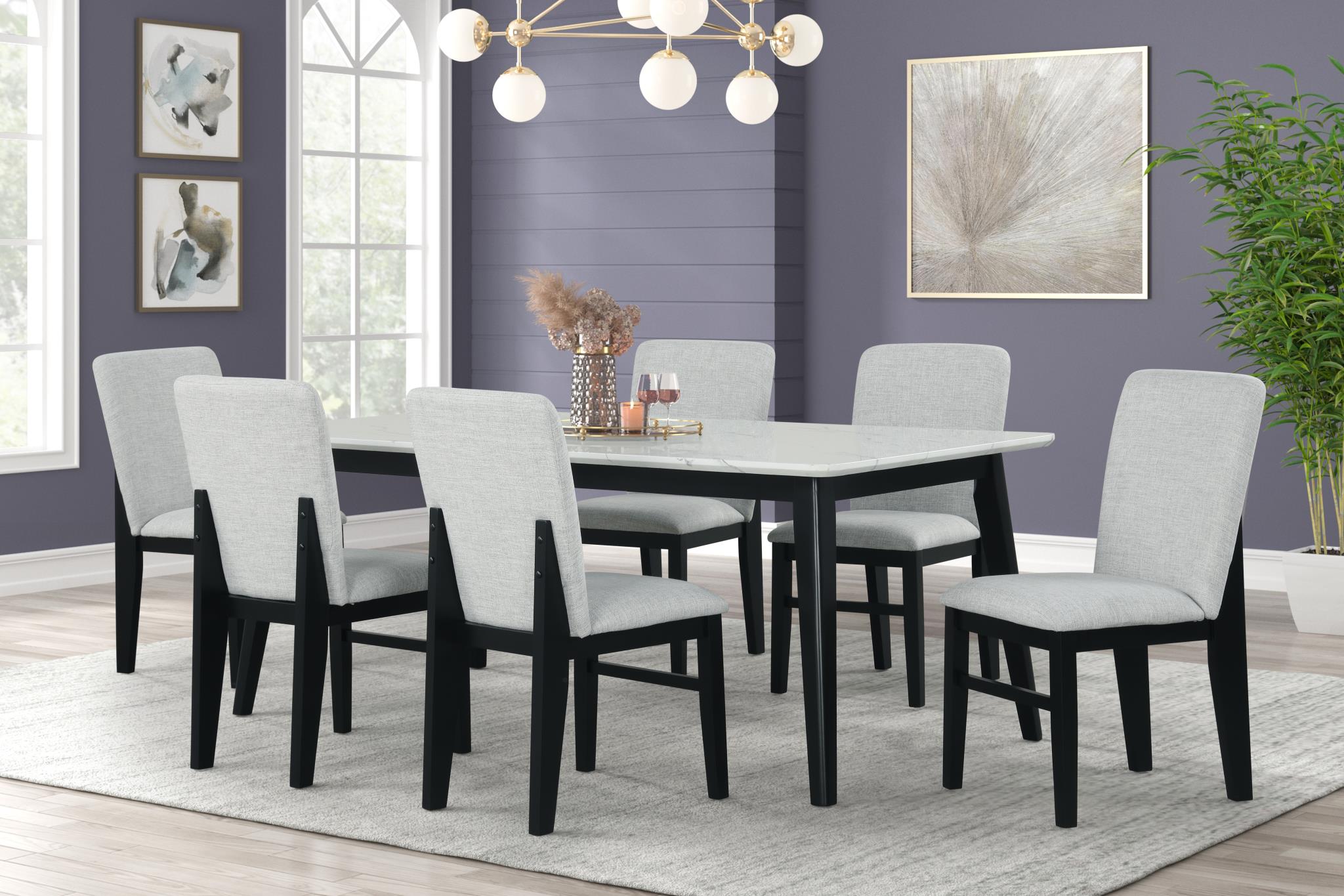 Tina - White Upholstered Dining Chair – Image 1
