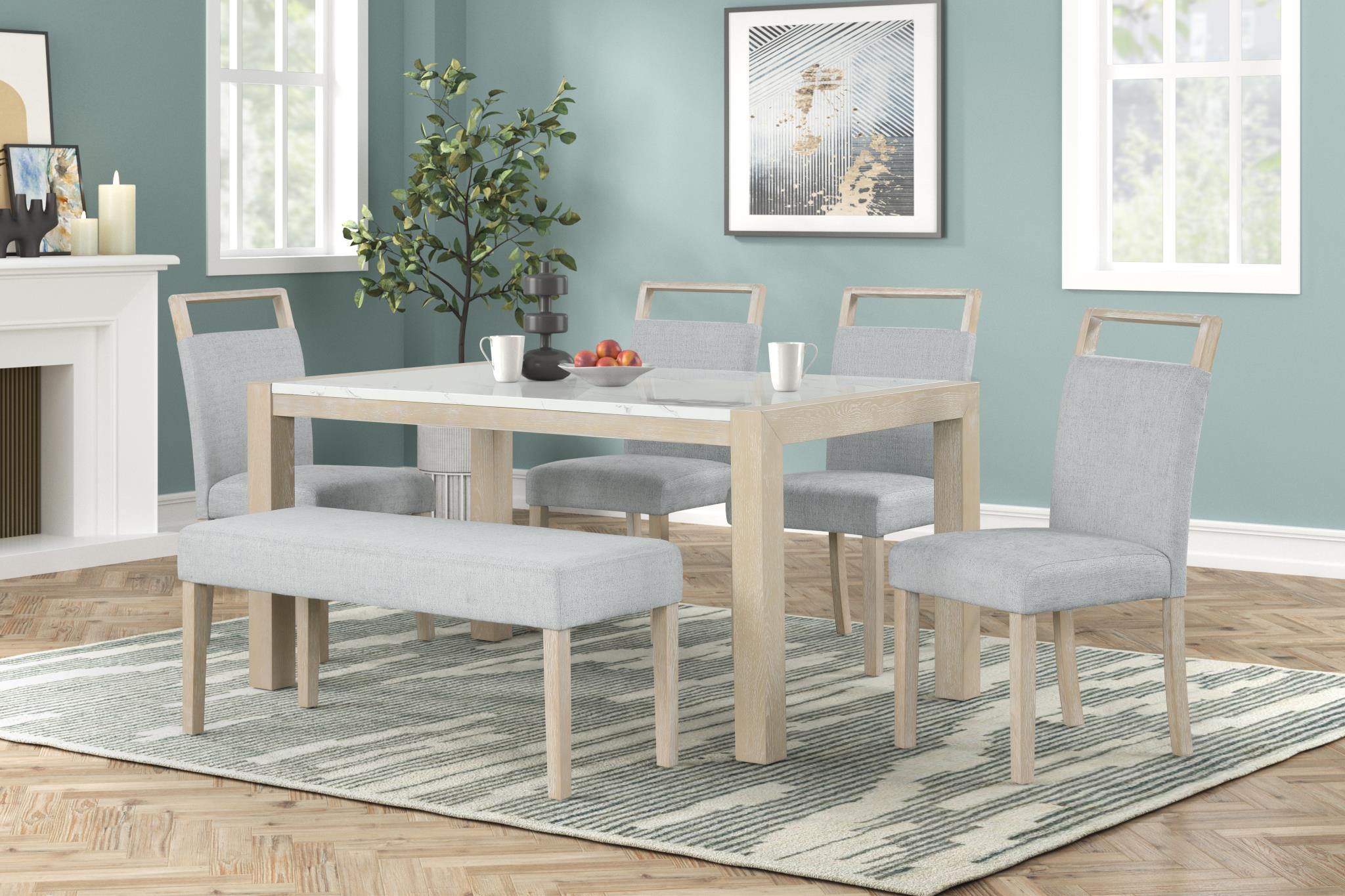 Skyla - Gray Upholstered Dining Chair with Padded Seat and Back – Image 1
