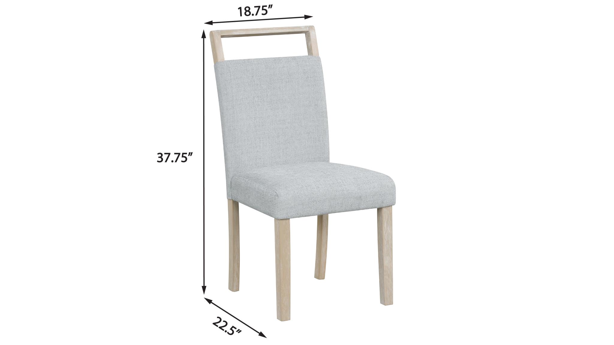 Skyla - Gray Upholstered Dining Chair with Padded Seat and Back – Image 5