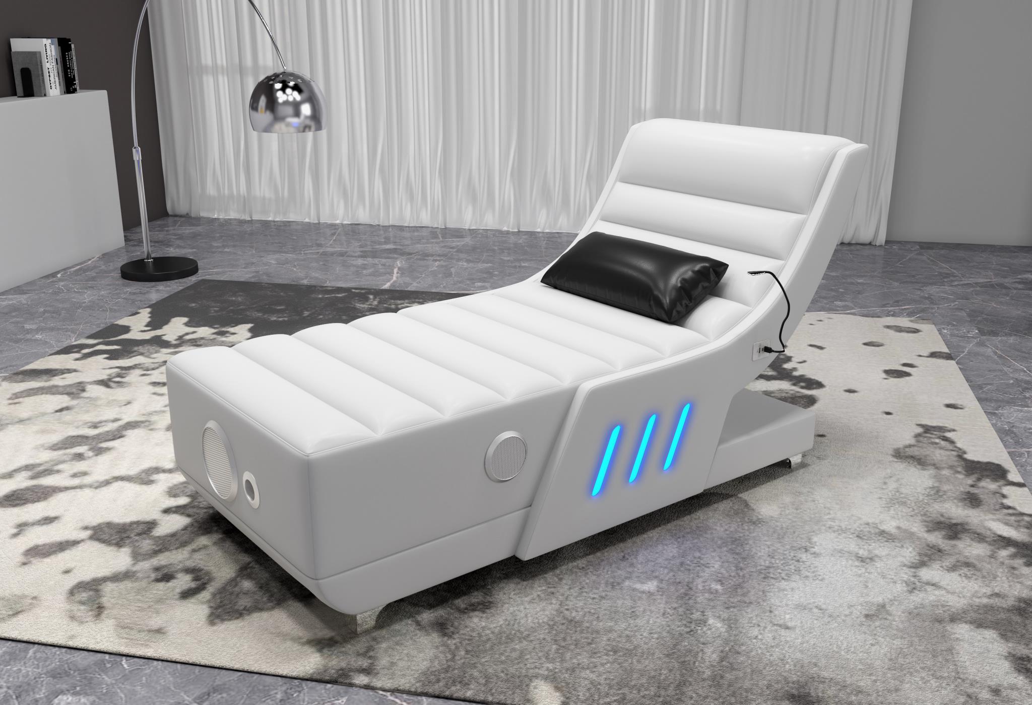 Tokyo - White Armless Chair with Multi Color LED – Image 3