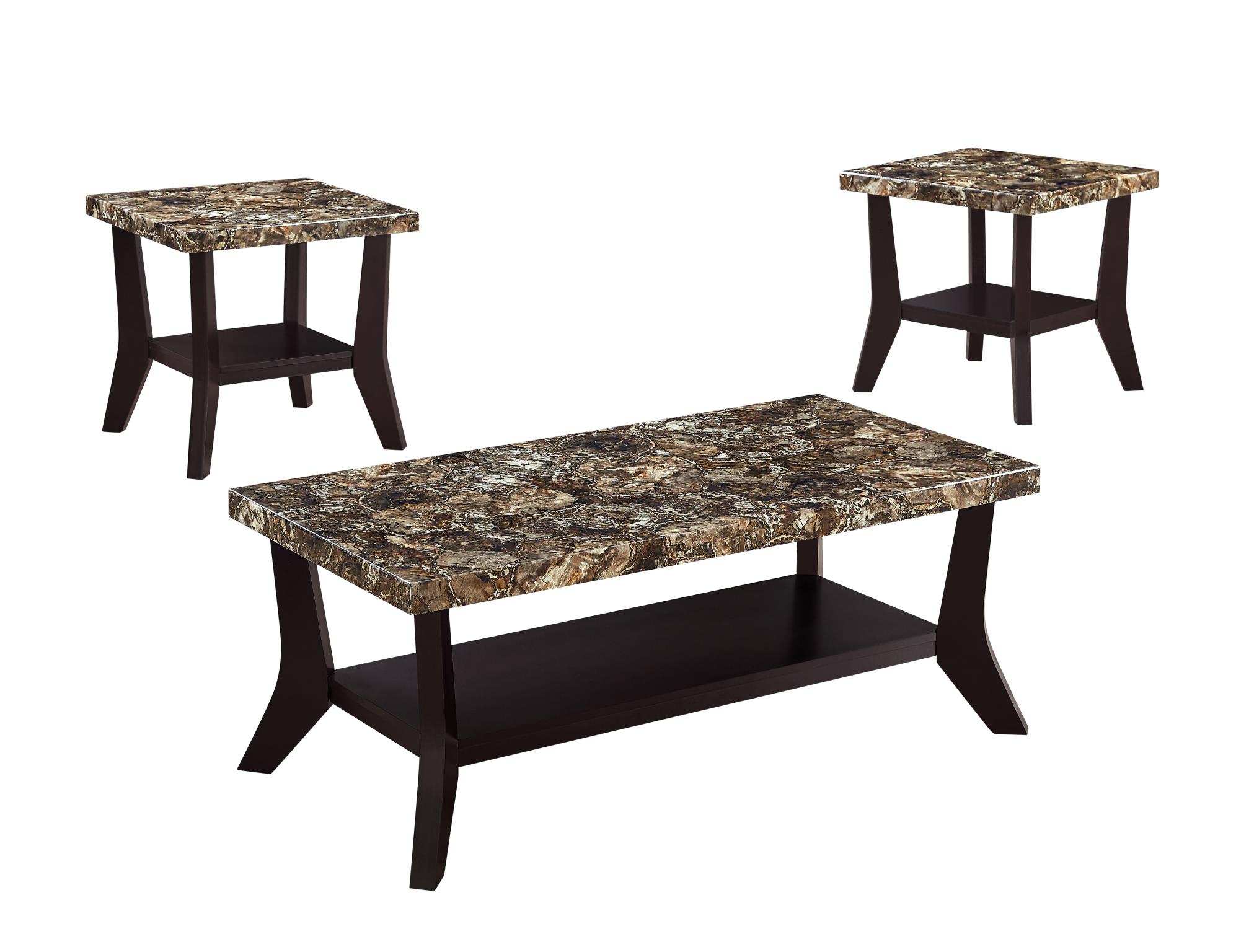 Lungo - 3PC Brown Coffee Table Set  – Image 2