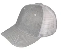 Structured Hat with 4-H Emblem – Heather Gray/White
