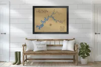 Watts Bar Lake Wooden Map, Tennessee – Image 1
