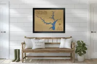 Lake Hartwell Map, Georgia & South Carolina – Image 1