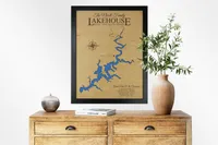 Custom Wood Map of Any Lake – Lake House Wall Art – Image 4