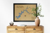 Watts Bar Lake Wooden Map, Tennessee – Image 2