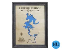 Lake Blueridge Wooden Map, Georgia – Image 2
