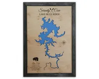 Lake Blueridge Wooden Map, Georgia – Image 1