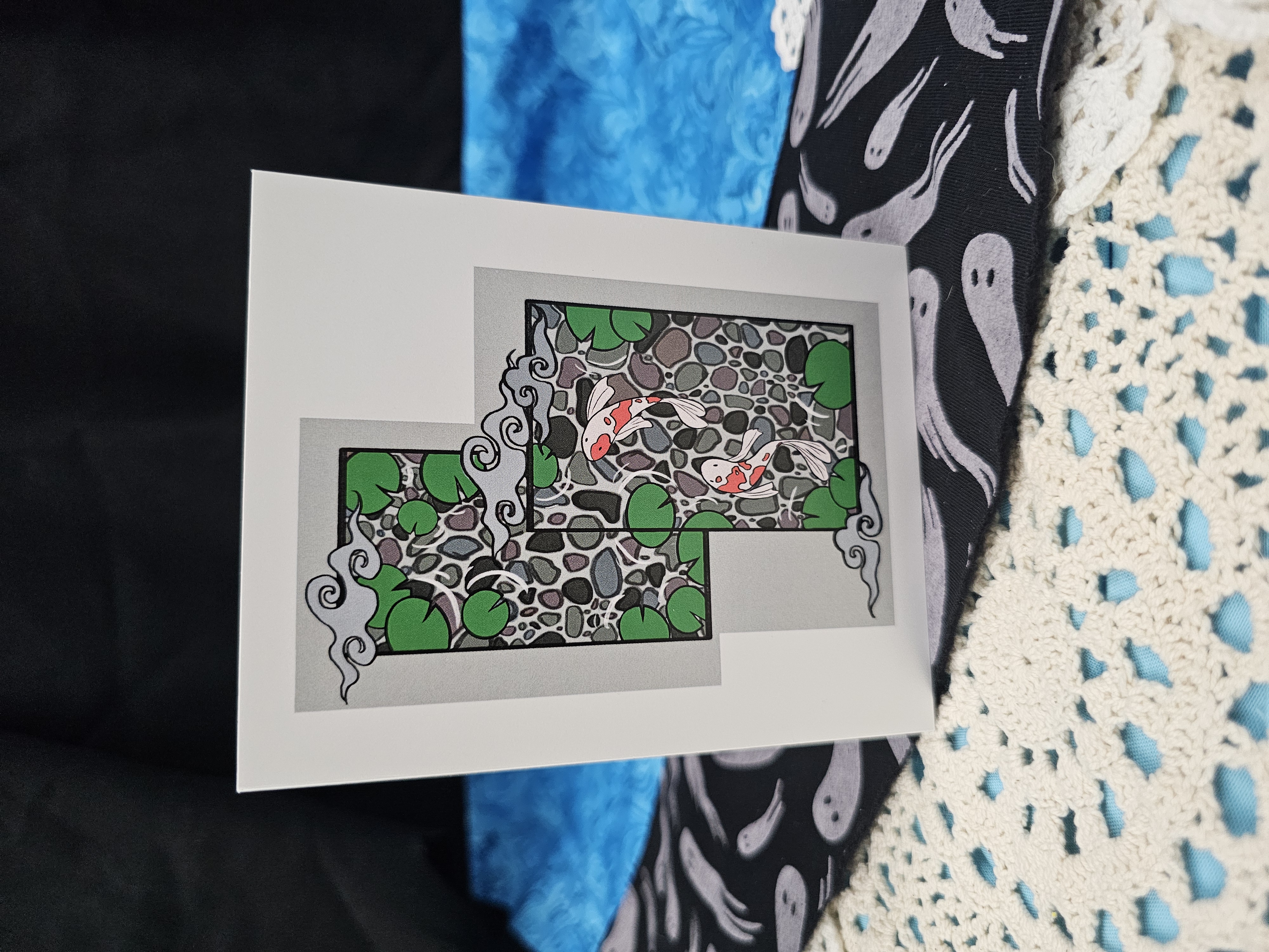 Greeting Card over lapping koi pond – Image 2