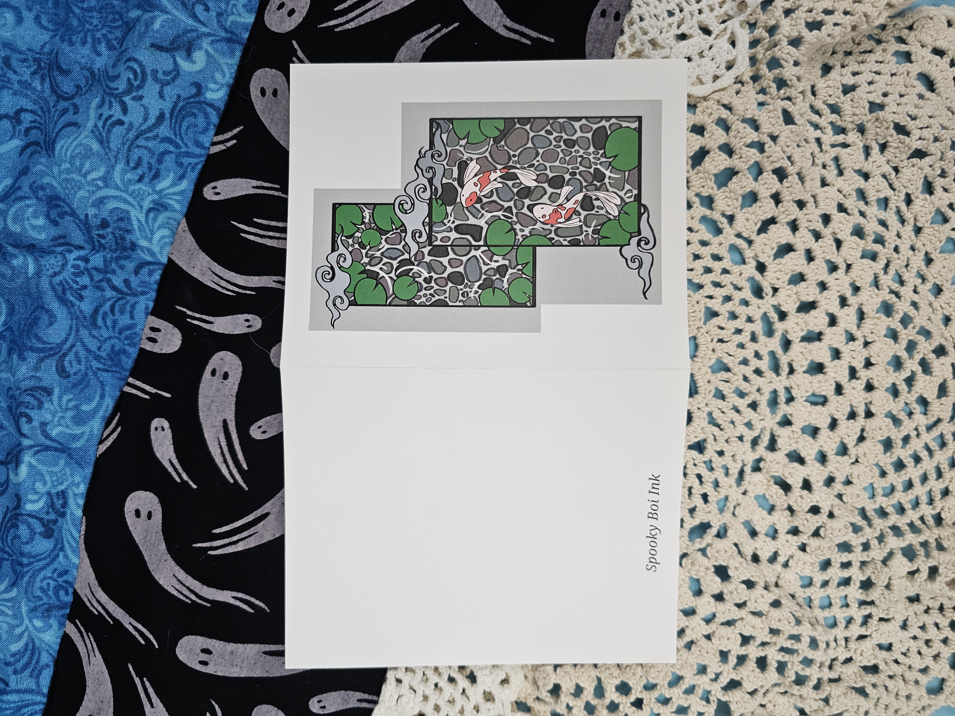 Greeting Card over lapping koi pond – Image 3