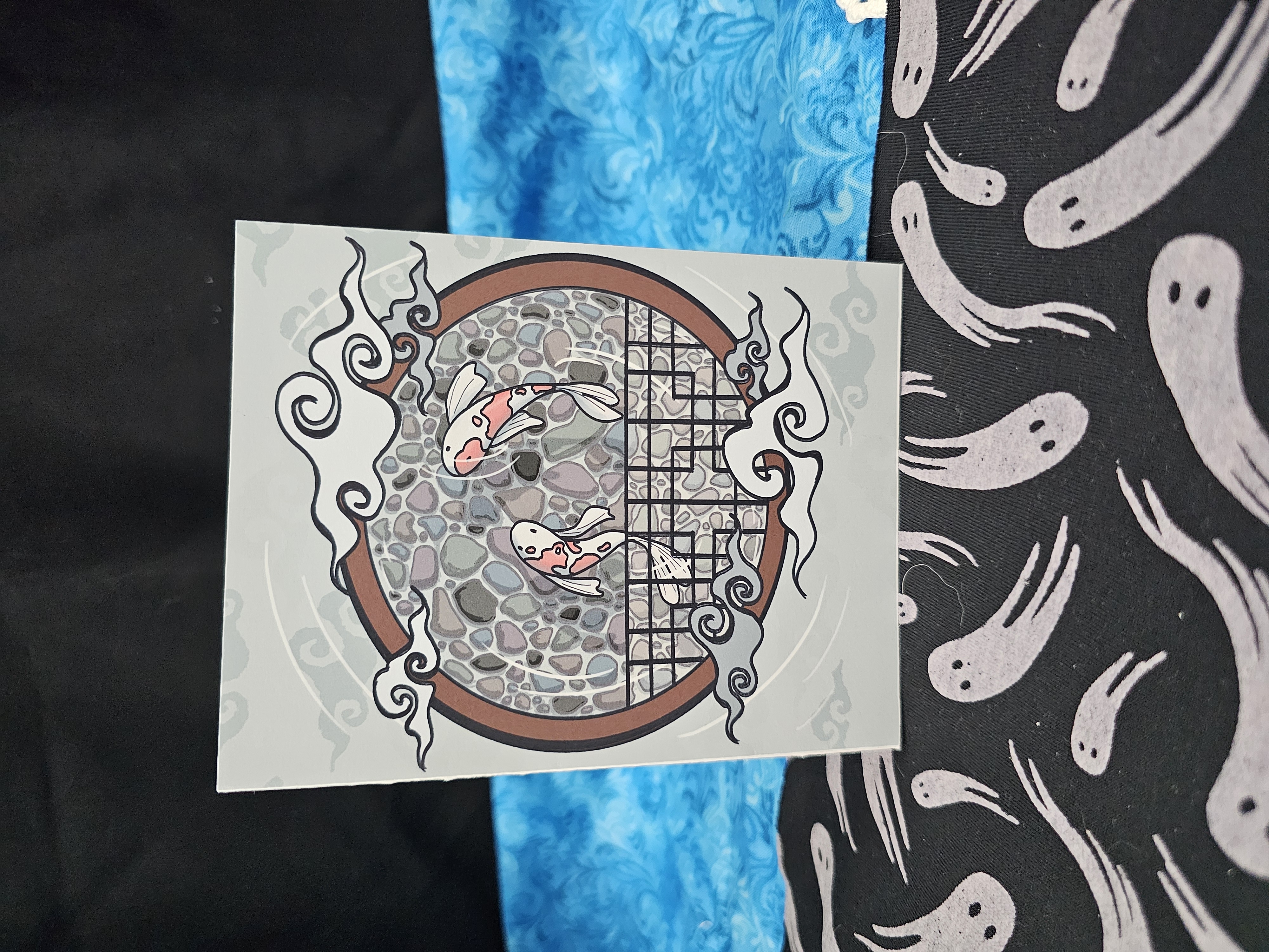 Greeting Card Two Koi In Sky Pond – Image 2