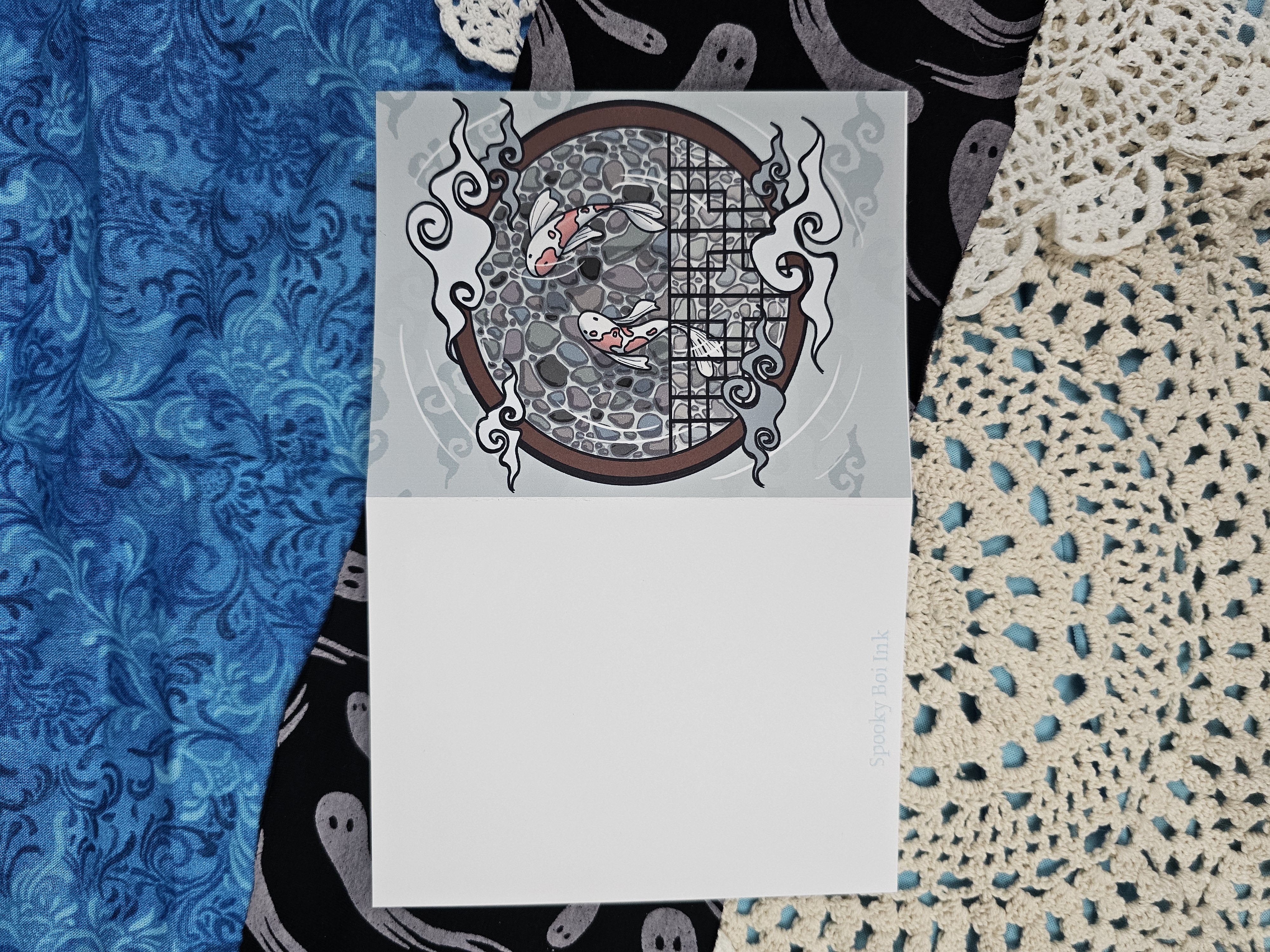 Greeting Card Two Koi In Sky Pond – Image 3