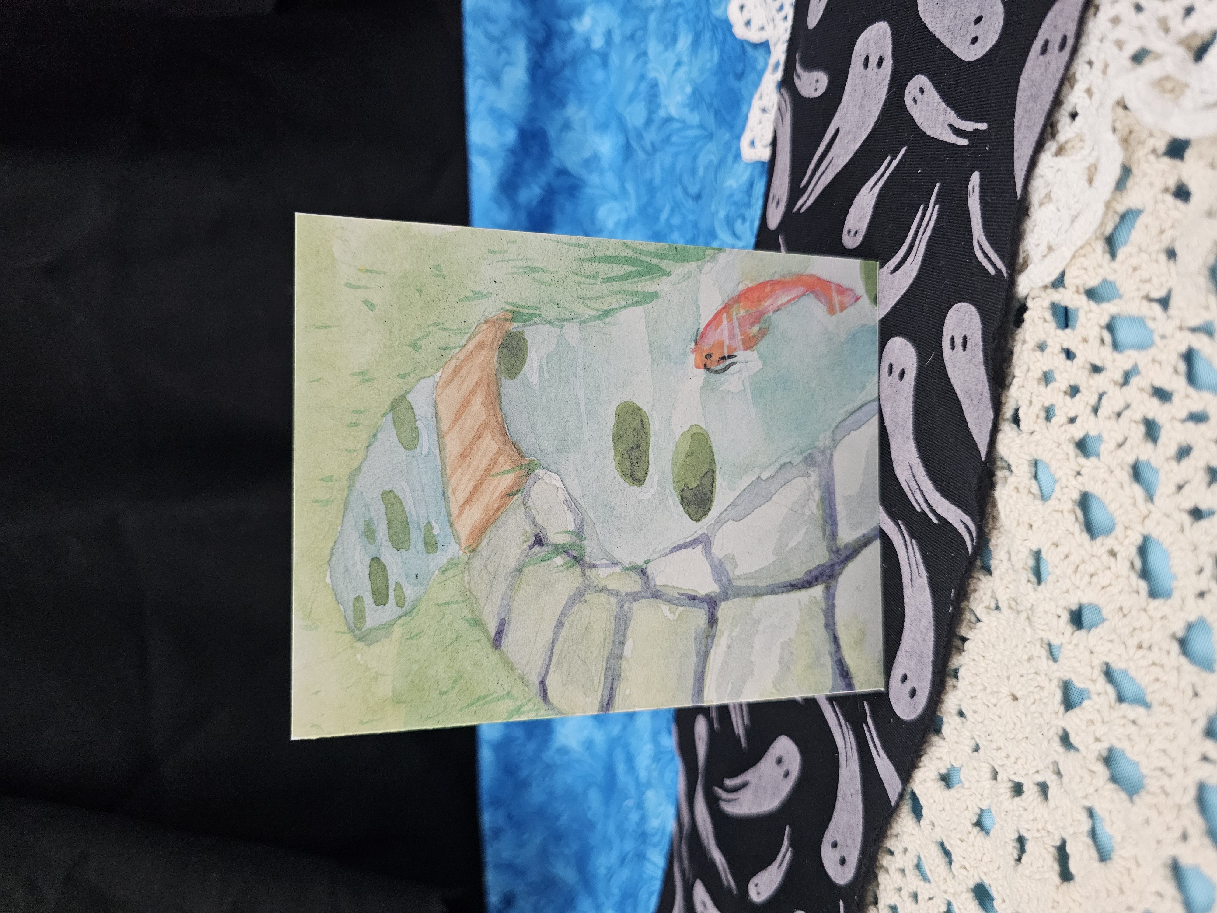 Greeting Card Koi In Small Pond – Image 3